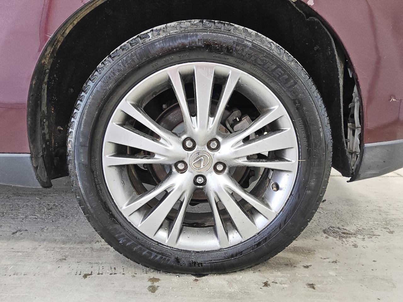 2014 Lexus Rx 350 Burgundy vin: 2T2ZK1BA6EC139376 Damage: Left Rear Wheel, Curb Rash, 11 To 12 Inches