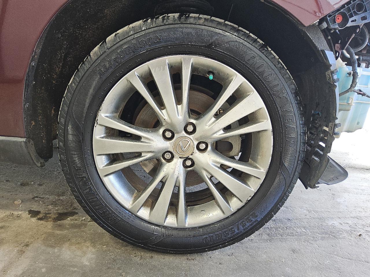 2014 Lexus Rx 350 Burgundy vin: 2T2ZK1BA6EC139376 Damage: Right Front Wheel, Curb Rash, 9 To 10 Inches