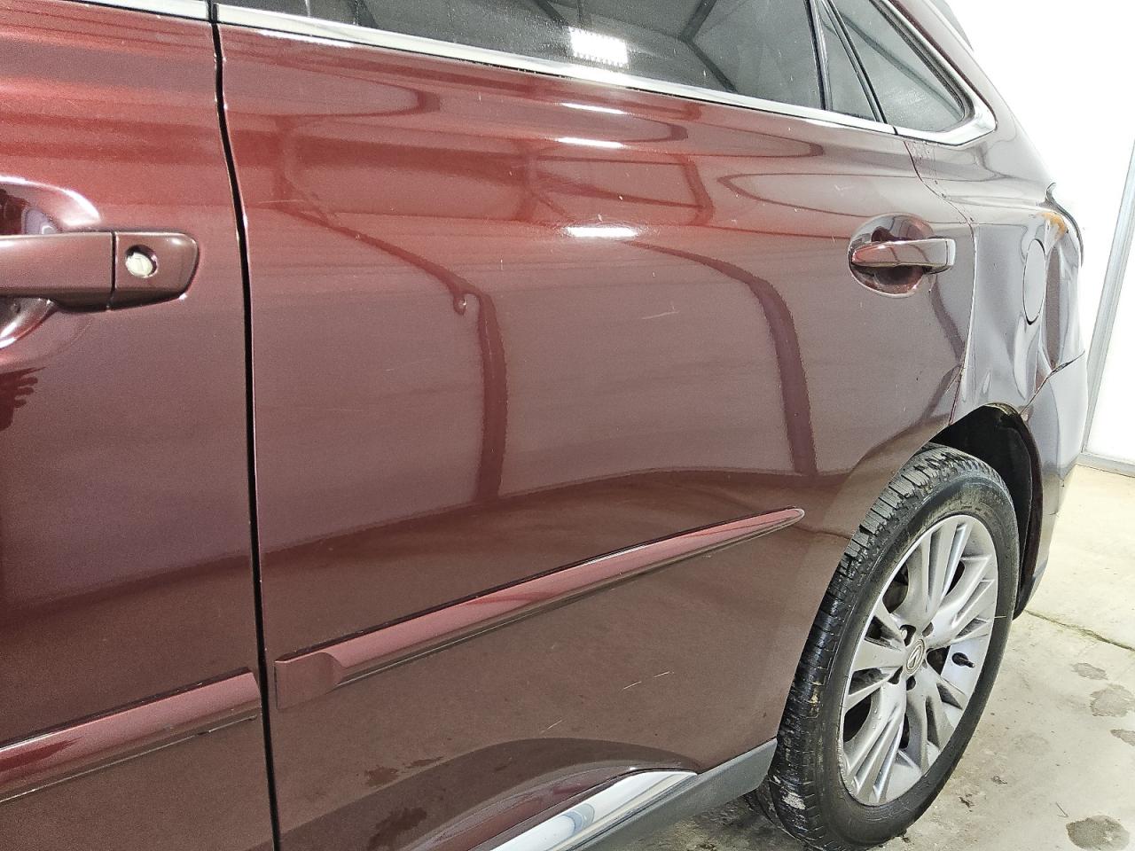 2014 Lexus Rx 350 Burgundy vin: 2T2ZK1BA6EC139376 Damage: Left Rear Door, Dent(S) W/ Paint Dmg, 1/2 To 1 Inch