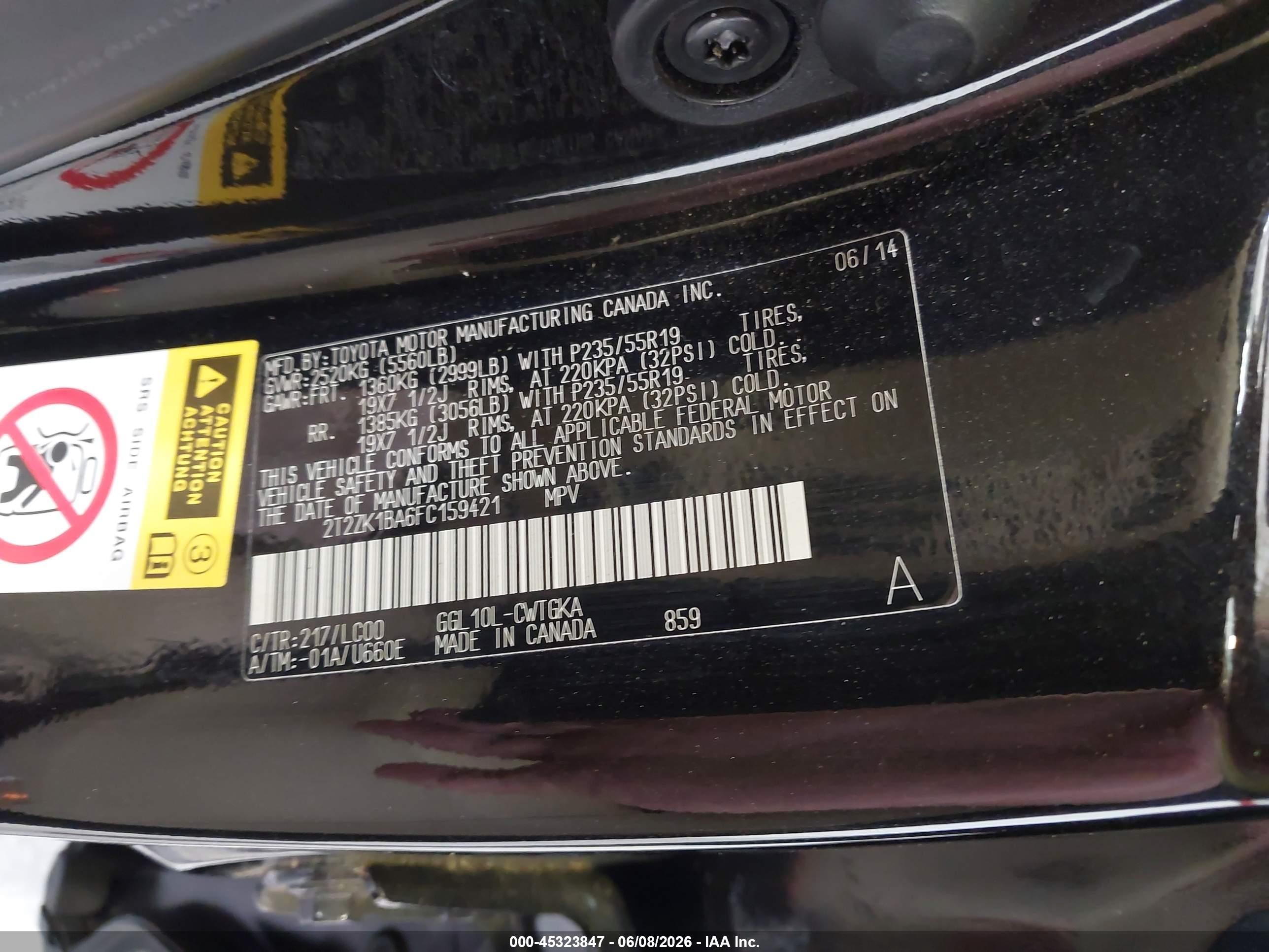 2015 Lexus Rx 350   Black vin: 2T2ZK1BA6FC159421