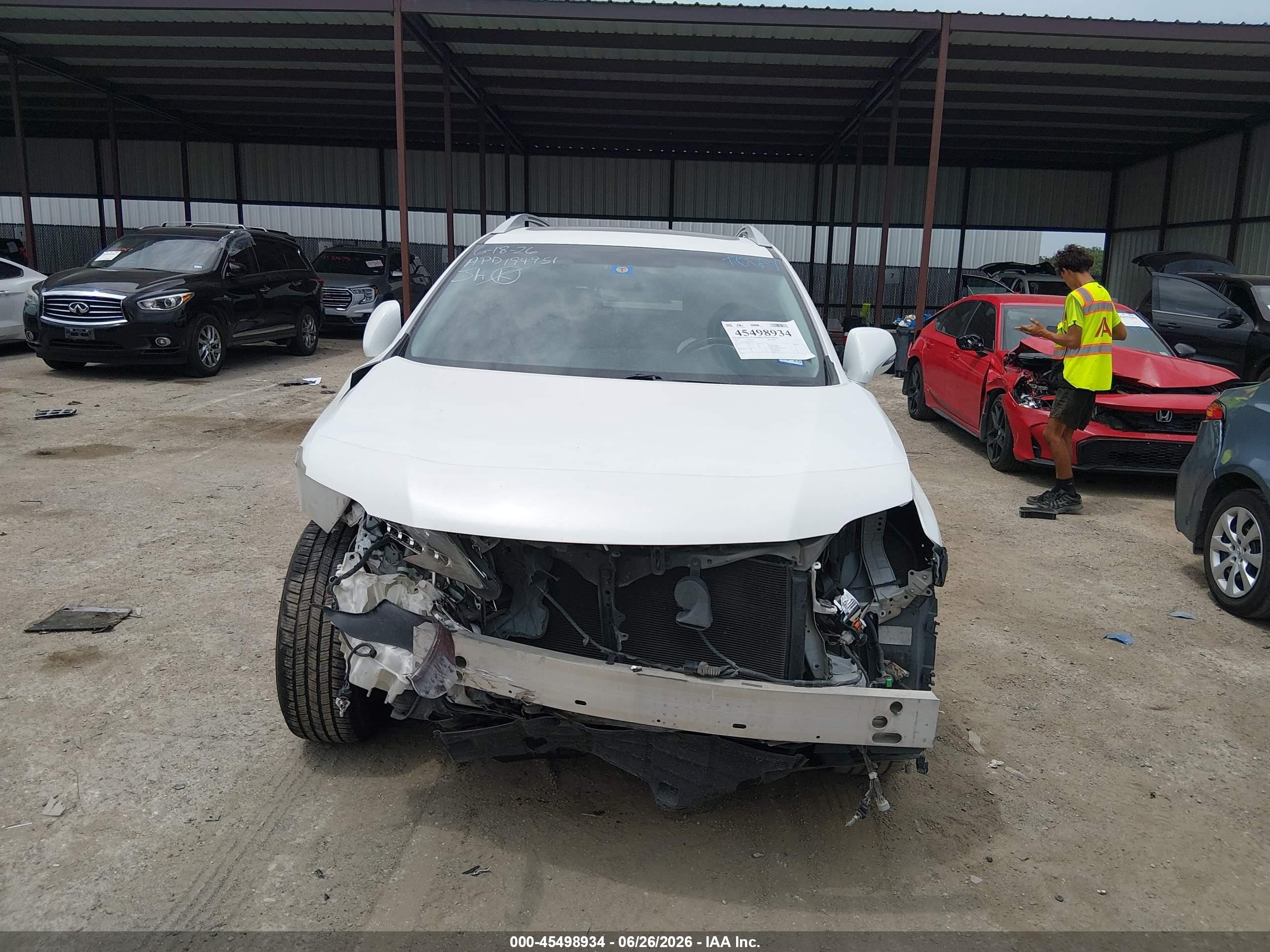 2015 Lexus Rx 350   White vin: 2T2ZK1BA6FC182763