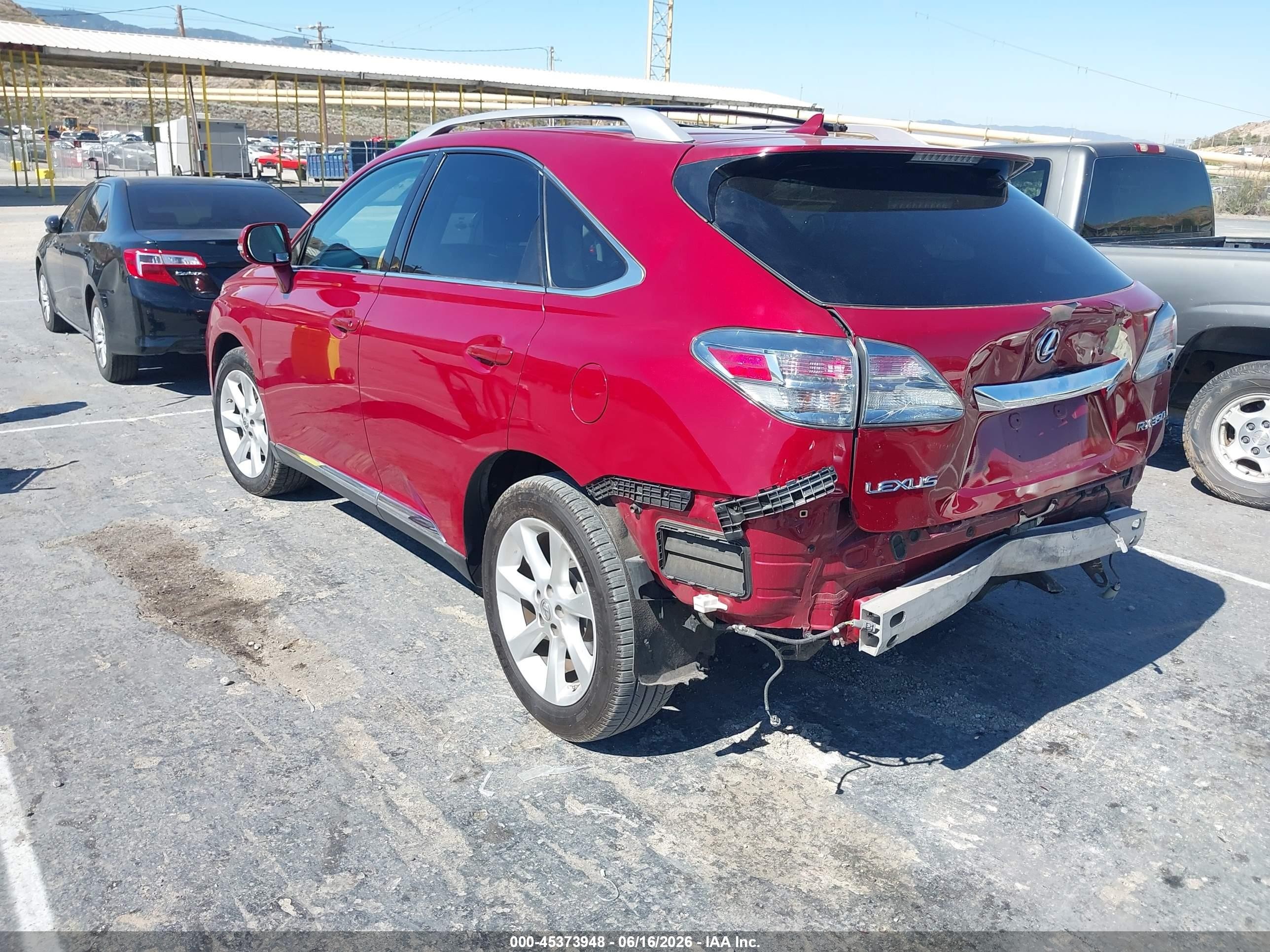 2010 Lexus Rx 350   Красный vin: 2T2ZK1BA7AC012212