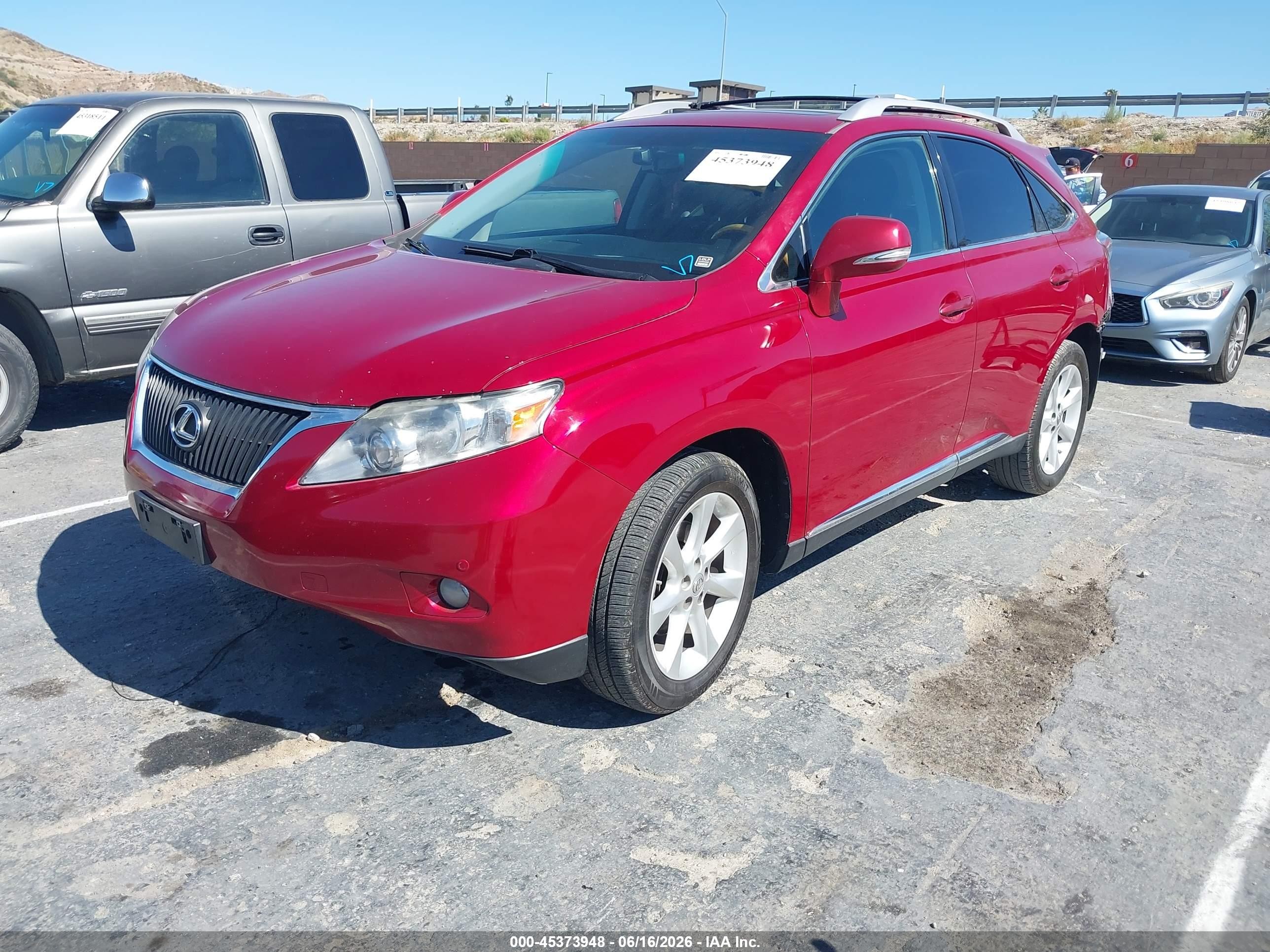 2010 Lexus Rx 350   Красный vin: 2T2ZK1BA7AC012212