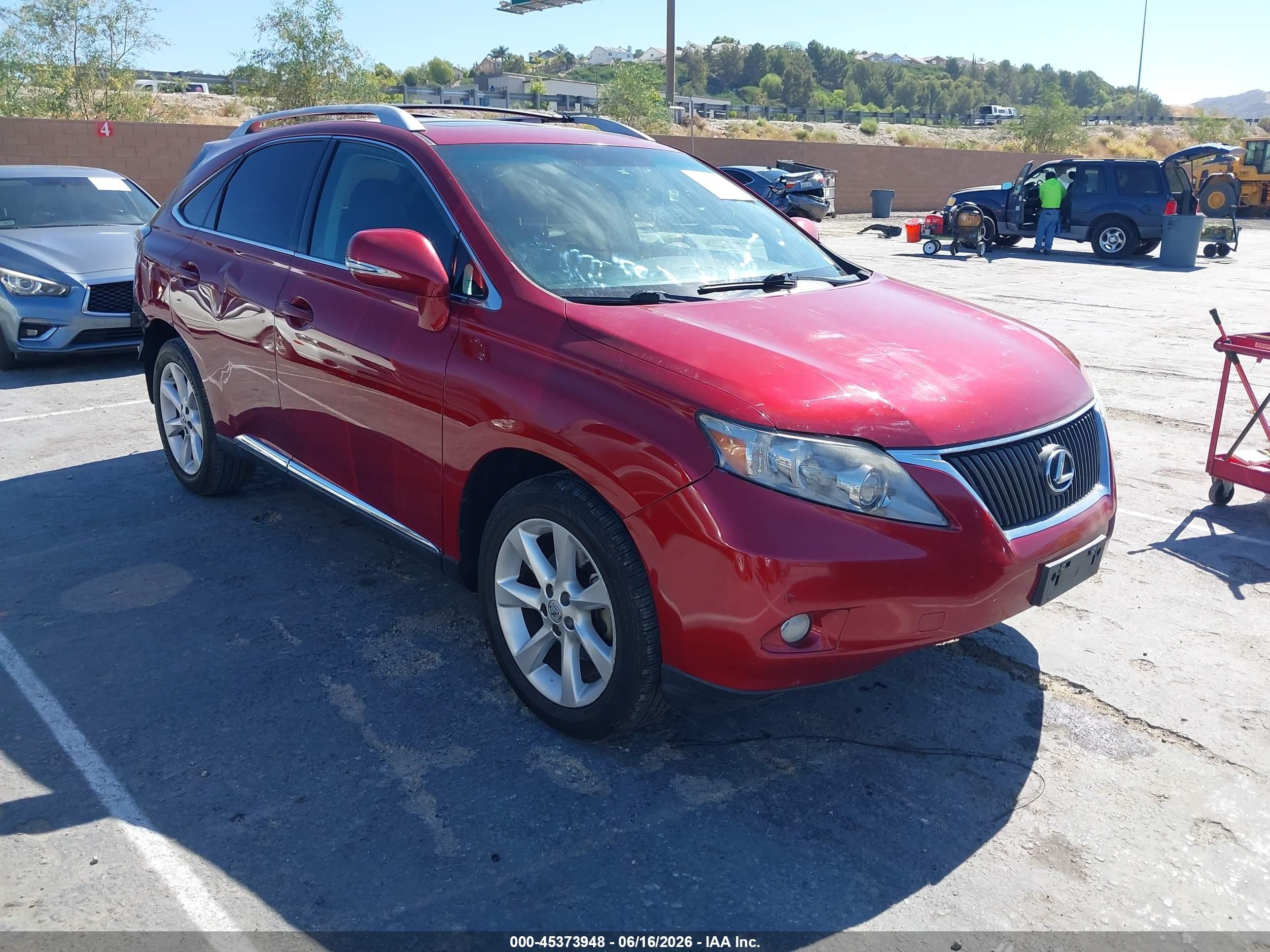 2010 Lexus Rx 350   Красный vin: 2T2ZK1BA7AC012212