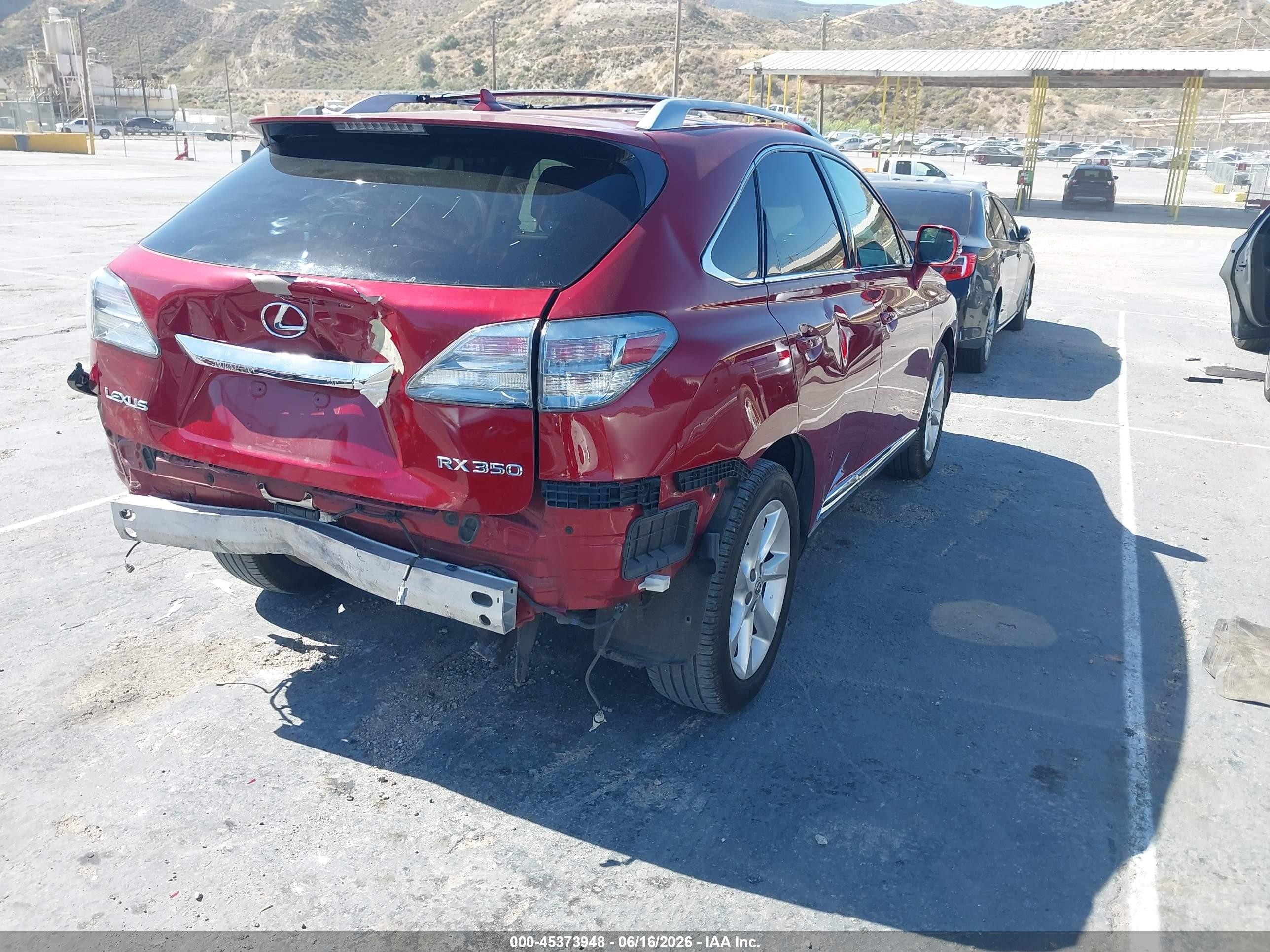 2010 Lexus Rx 350   Красный vin: 2T2ZK1BA7AC012212