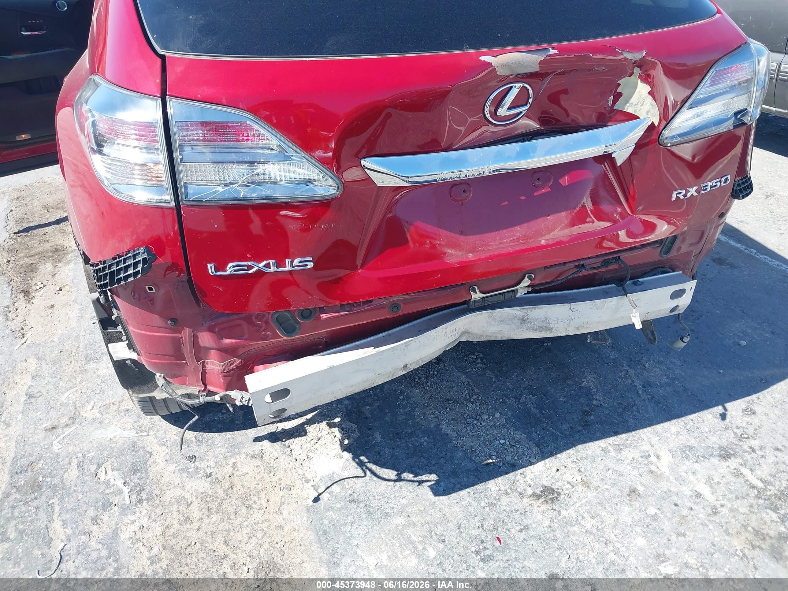 2010 Lexus Rx 350   Красный vin: 2T2ZK1BA7AC012212