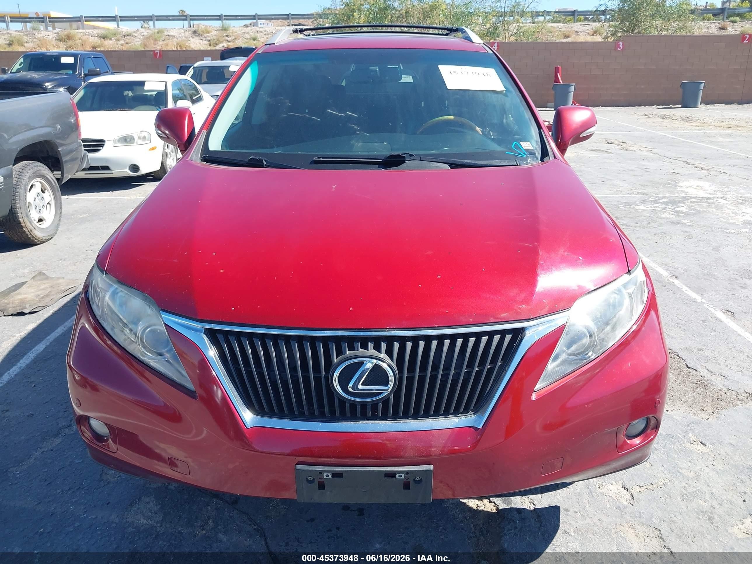 2010 Lexus Rx 350   Красный vin: 2T2ZK1BA7AC012212