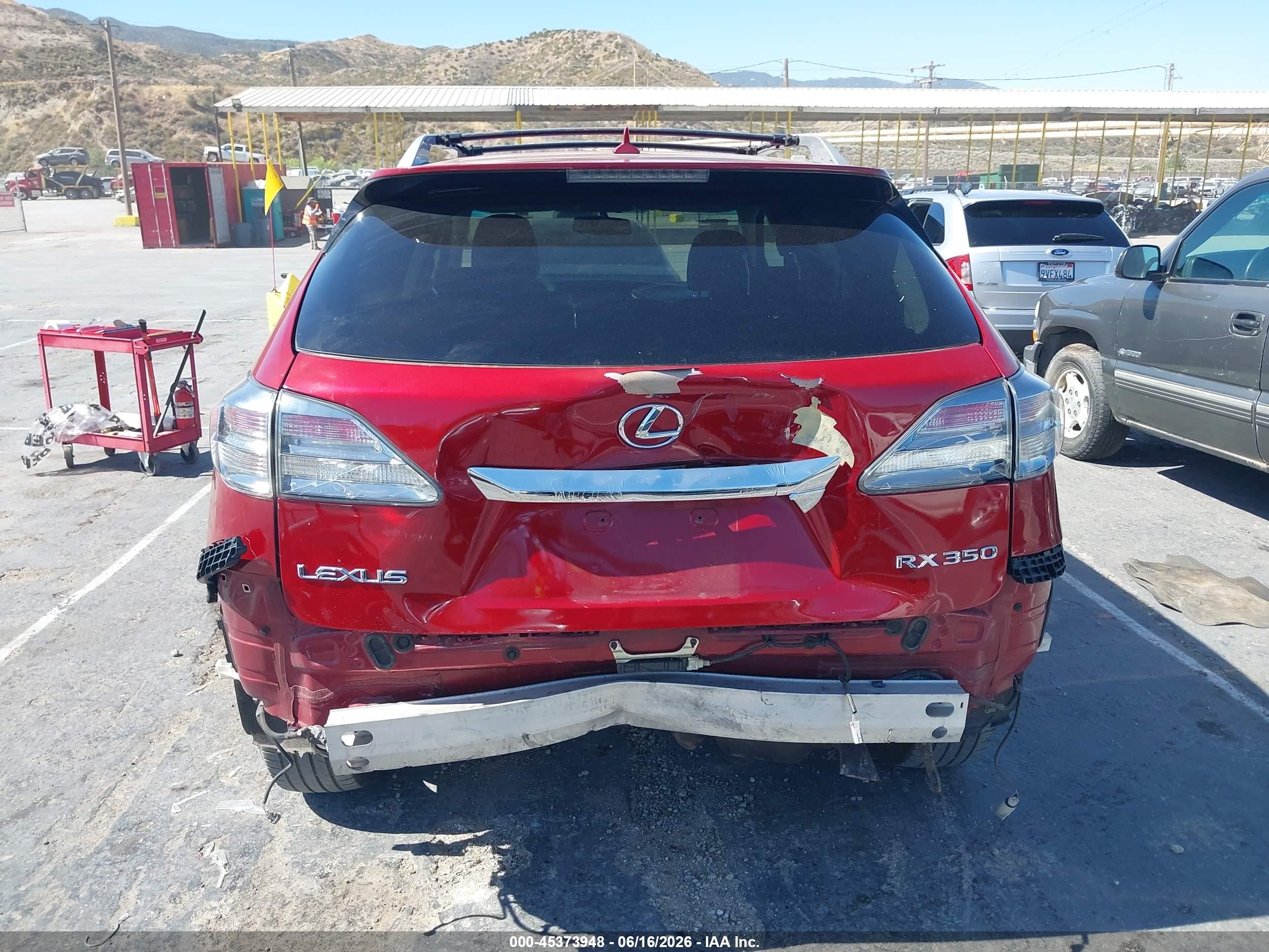 2010 Lexus Rx 350   Красный vin: 2T2ZK1BA7AC012212