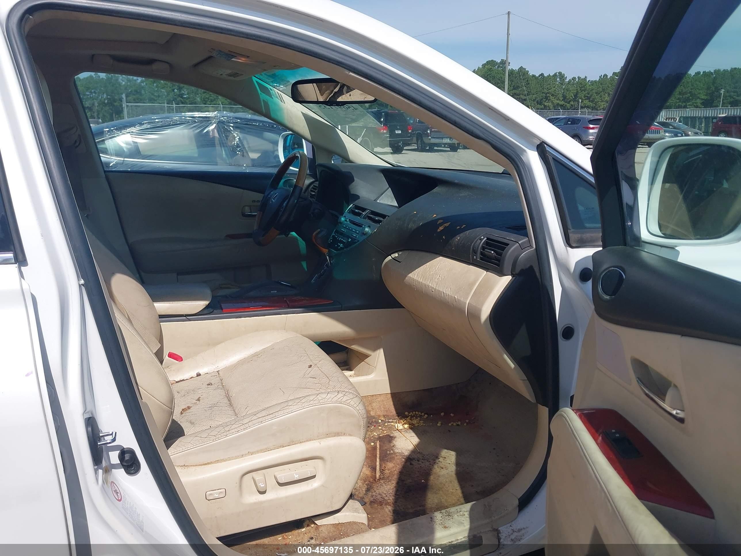 2010 Lexus Rx 350 White vin: 2T2ZK1BA7AC016969