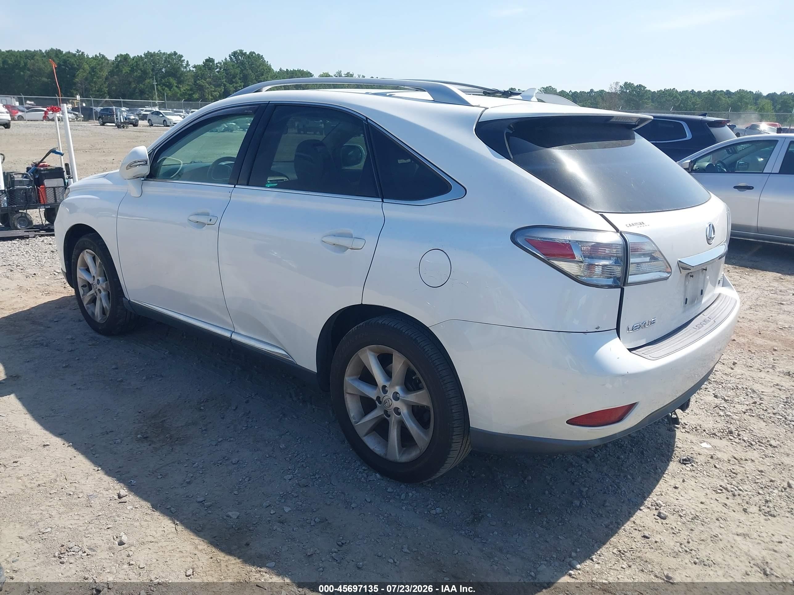 2010 Lexus Rx 350 White vin: 2T2ZK1BA7AC016969
