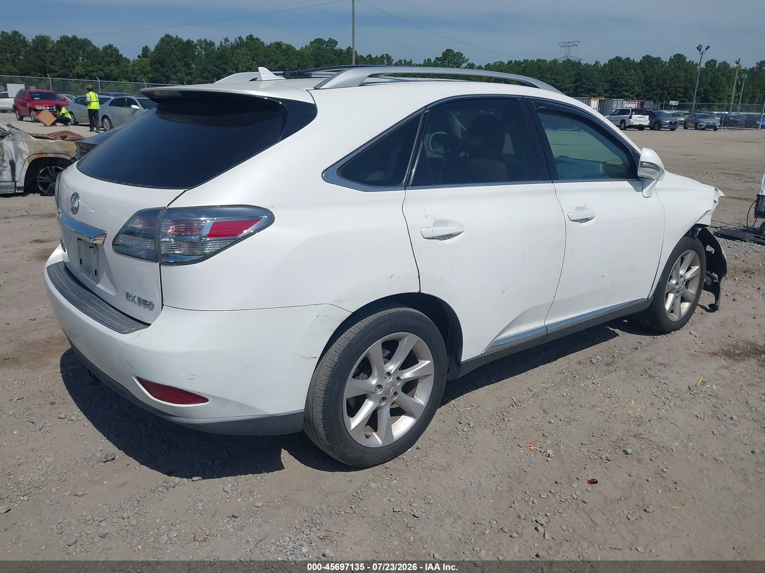 2010 Lexus Rx 350 White vin: 2T2ZK1BA7AC016969