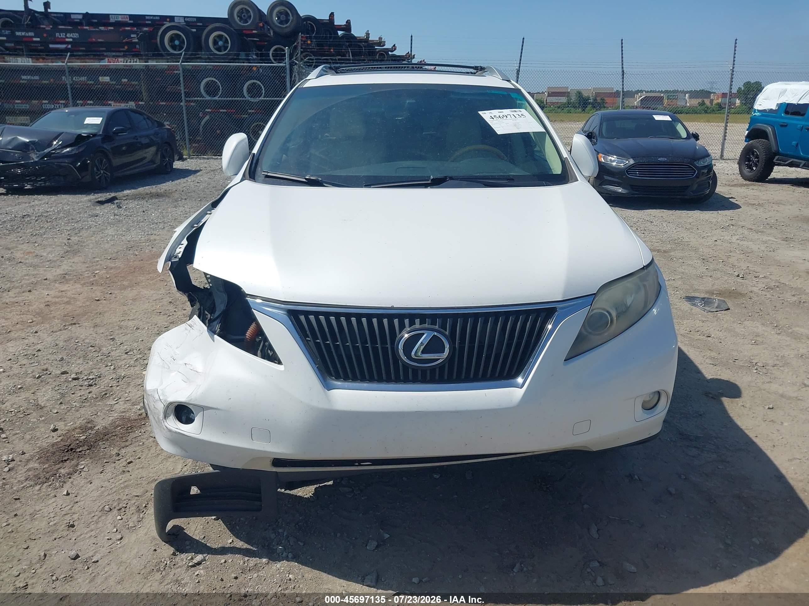 2010 Lexus Rx 350 White vin: 2T2ZK1BA7AC016969