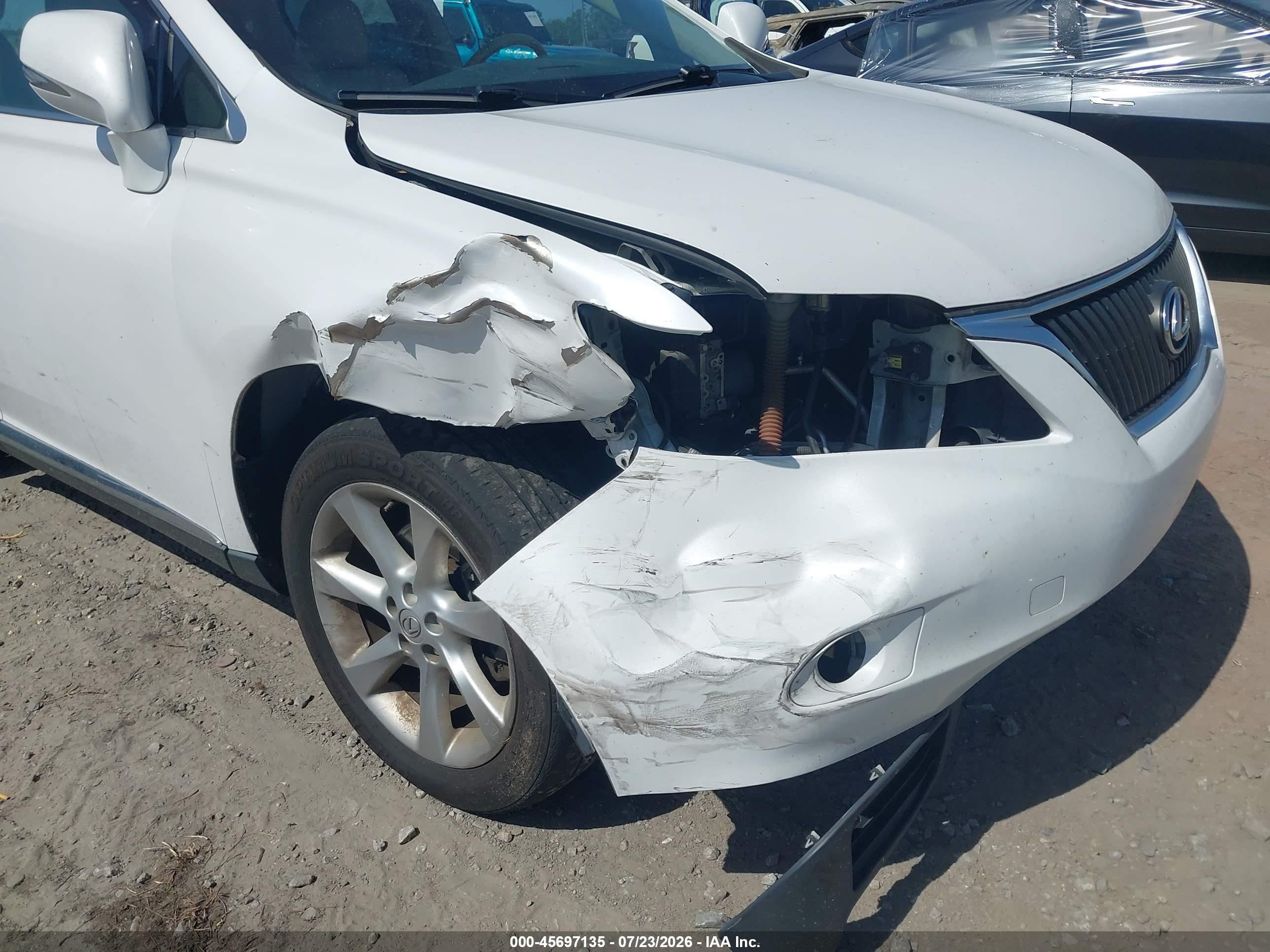 2010 Lexus Rx 350 White vin: 2T2ZK1BA7AC016969