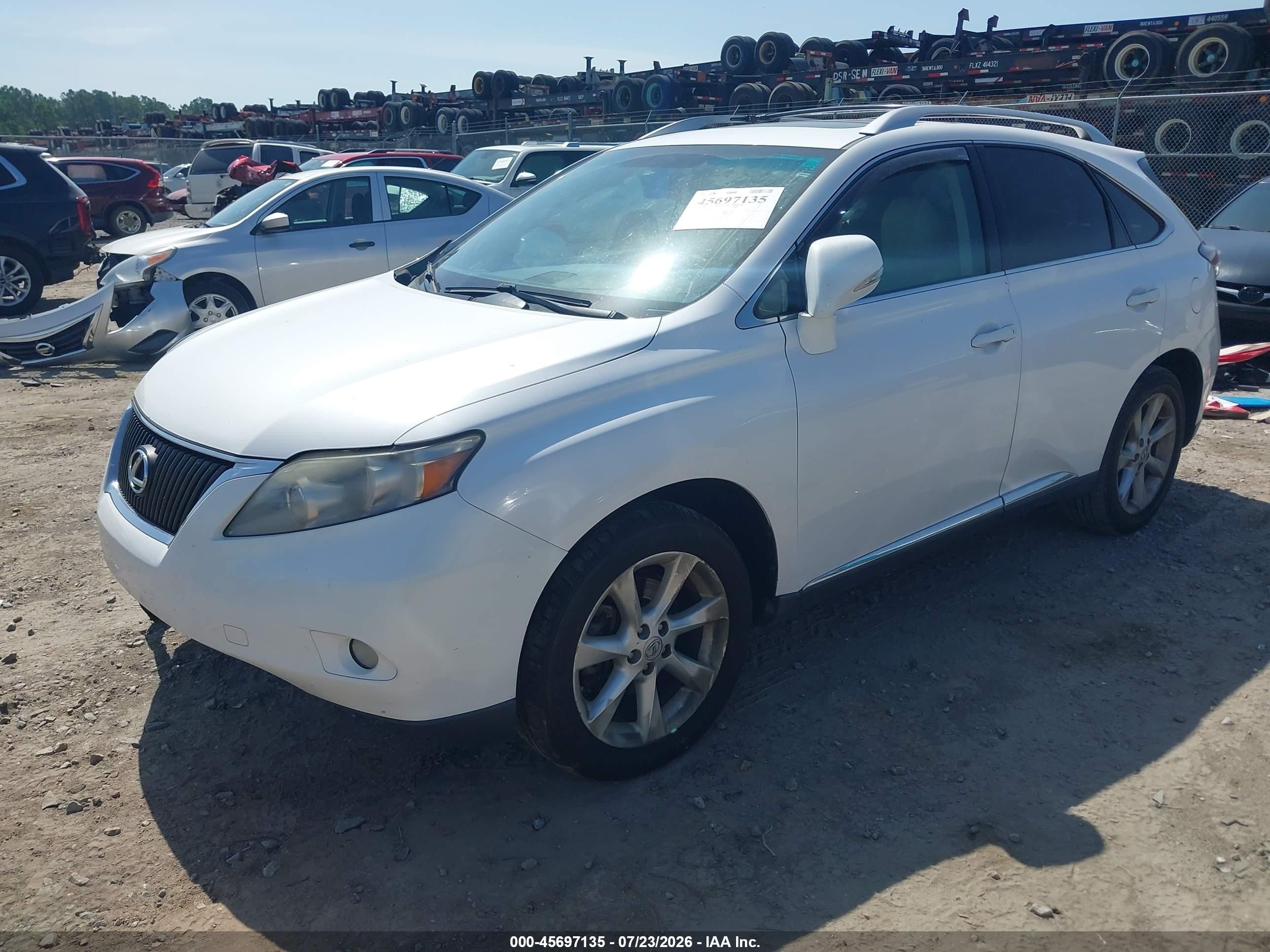 2010 Lexus Rx 350 White vin: 2T2ZK1BA7AC016969