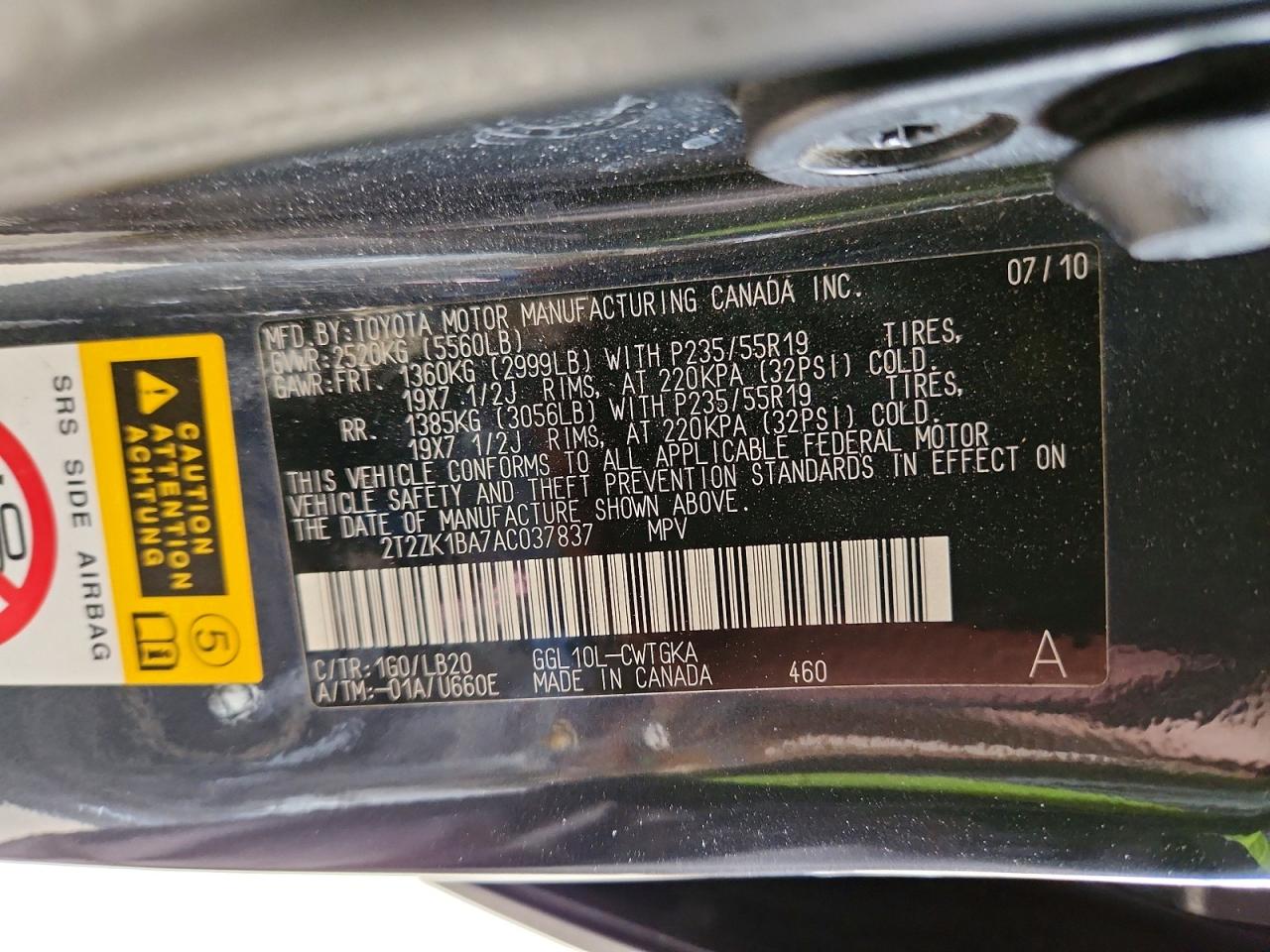 2010 Lexus Rx 350 Gray vin: 2T2ZK1BA7AC037837