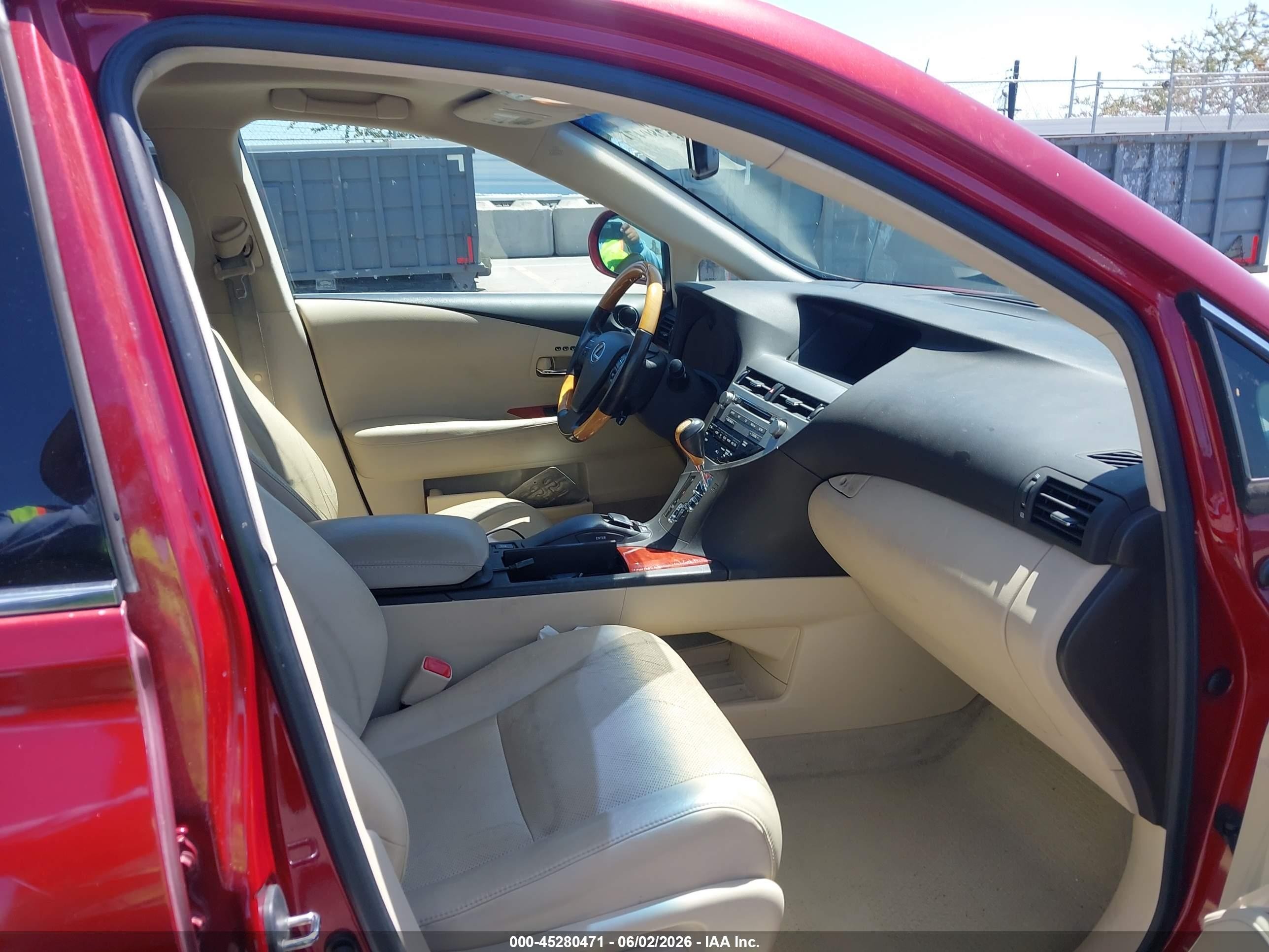 2010 Lexus Rx 350   Red vin: 2T2ZK1BA7AC039829