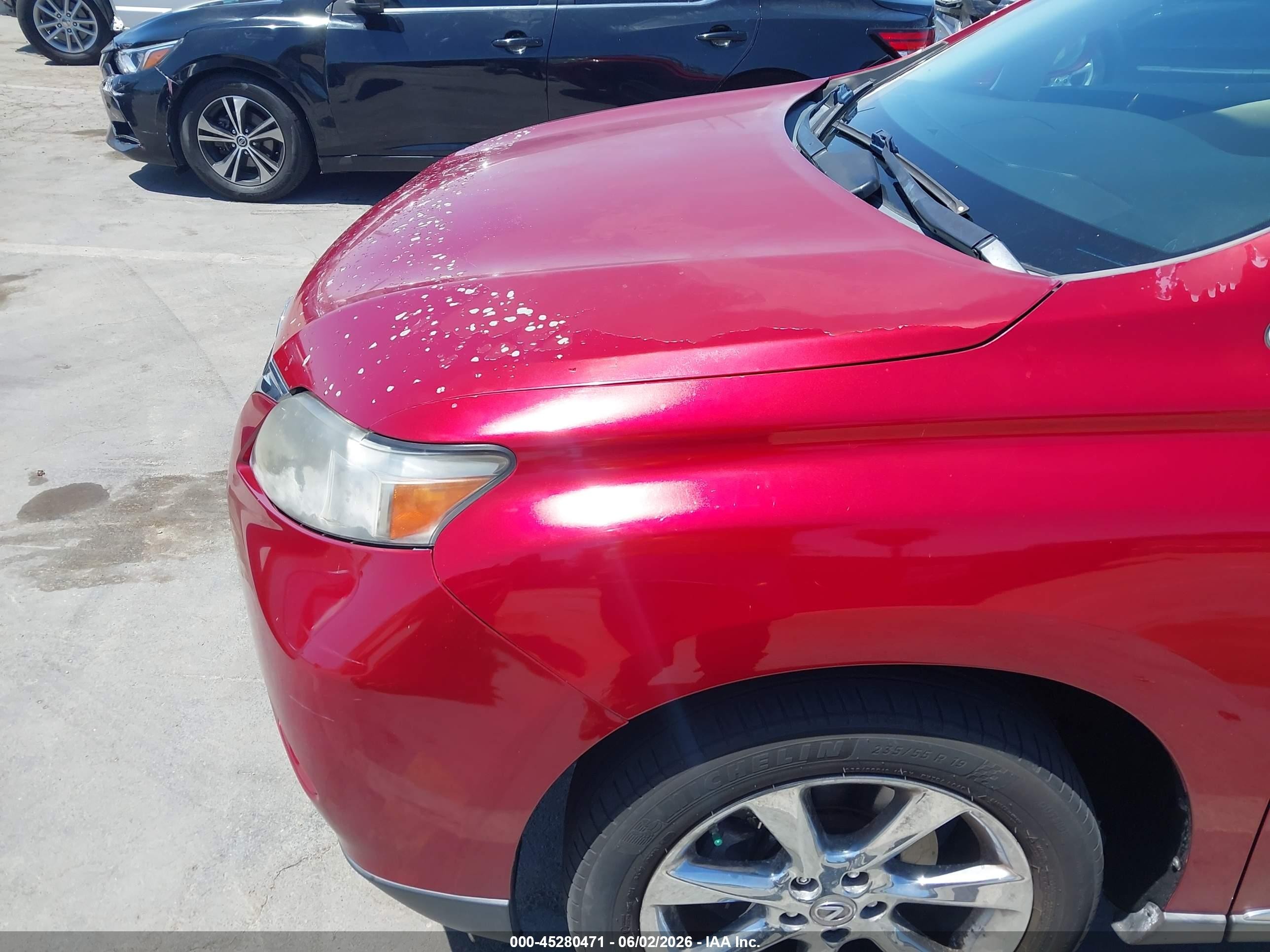 2010 Lexus Rx 350   Red vin: 2T2ZK1BA7AC039829