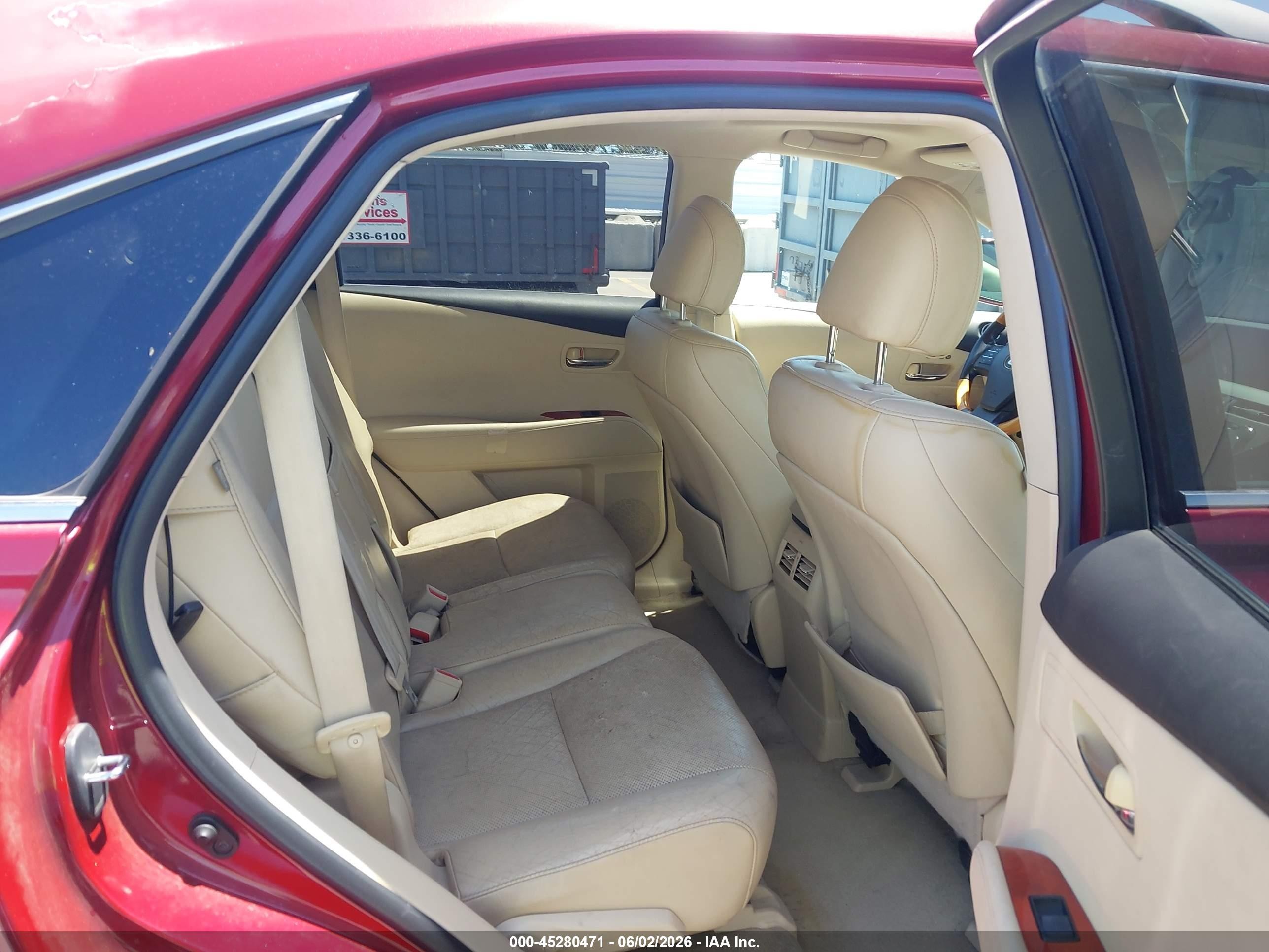 2010 Lexus Rx 350   Red vin: 2T2ZK1BA7AC039829