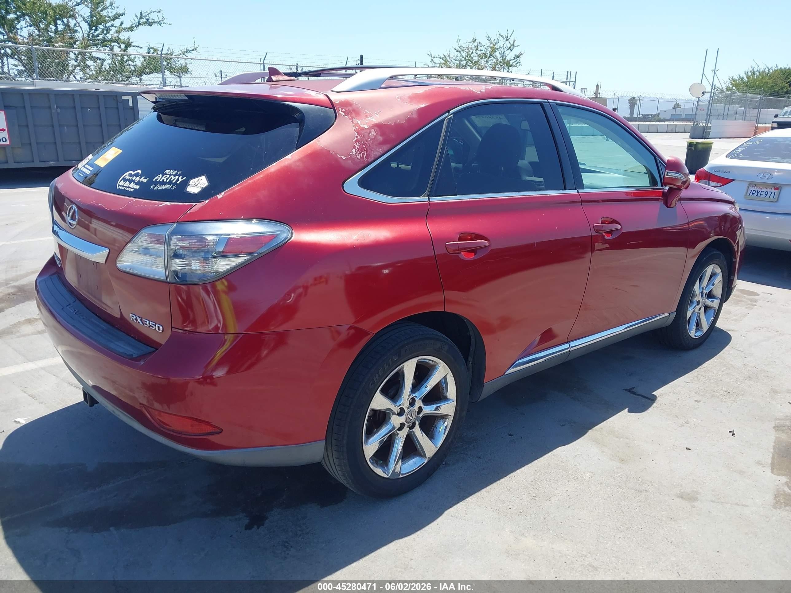 2010 Lexus Rx 350   Red vin: 2T2ZK1BA7AC039829