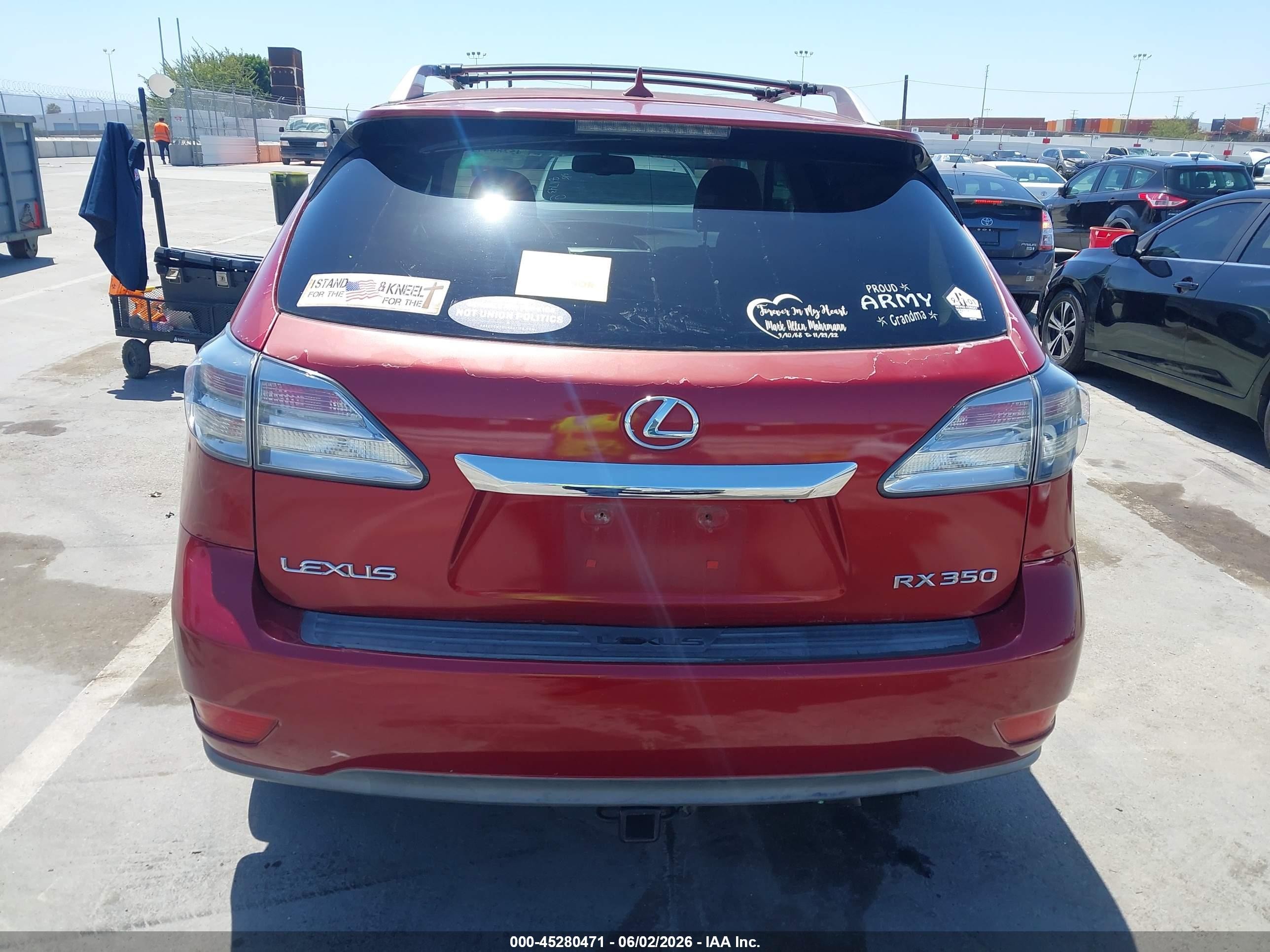 2010 Lexus Rx 350   Red vin: 2T2ZK1BA7AC039829
