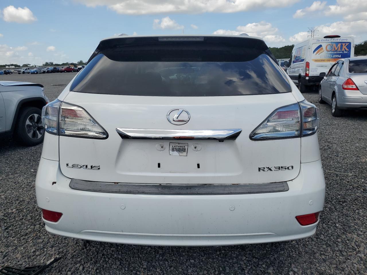 2010 Lexus Rx 350 White vin: 2T2ZK1BA7AC040625
