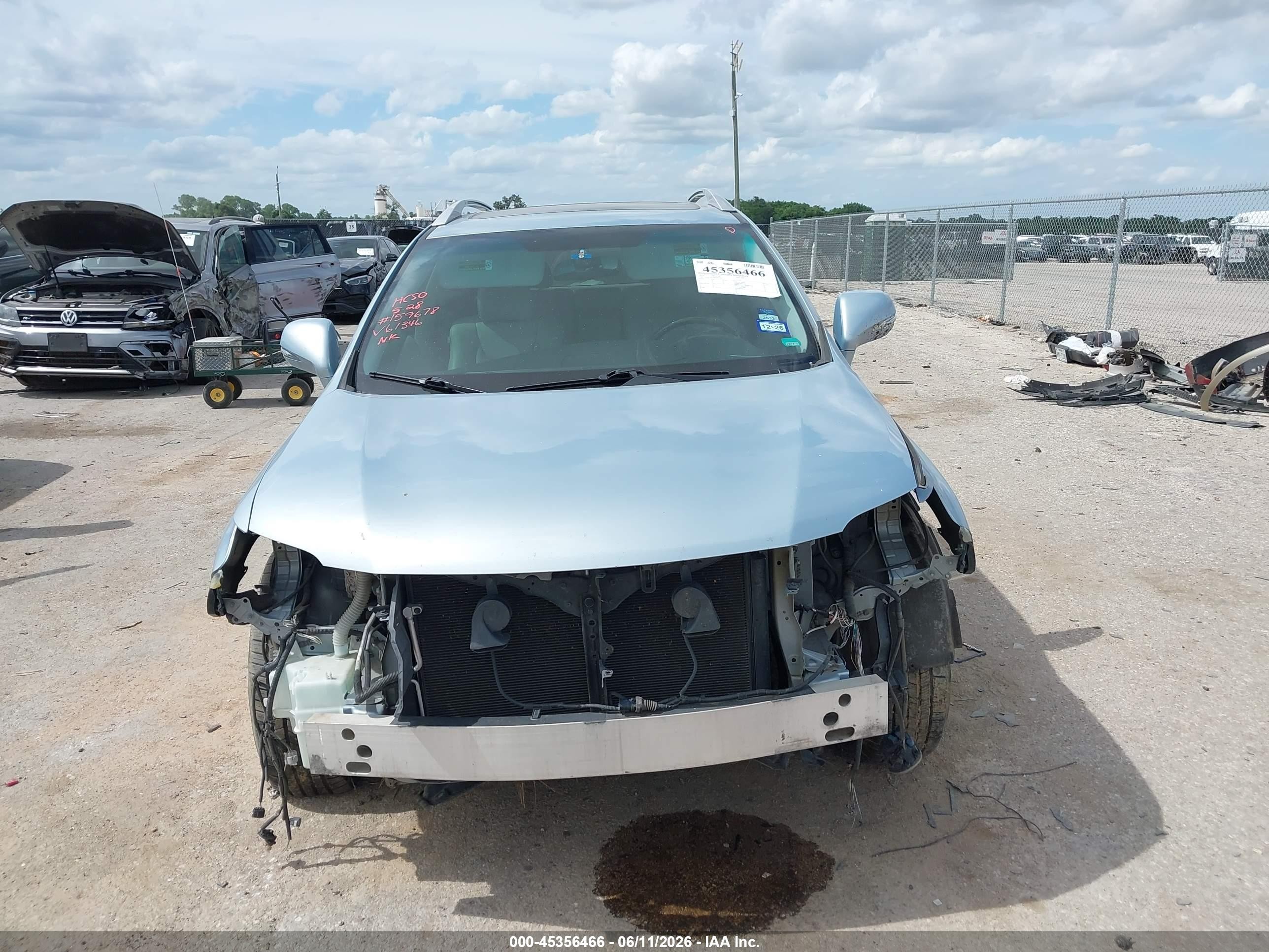 2011 Lexus Rx 350   Light Blue vin: 2T2ZK1BA7BC061346