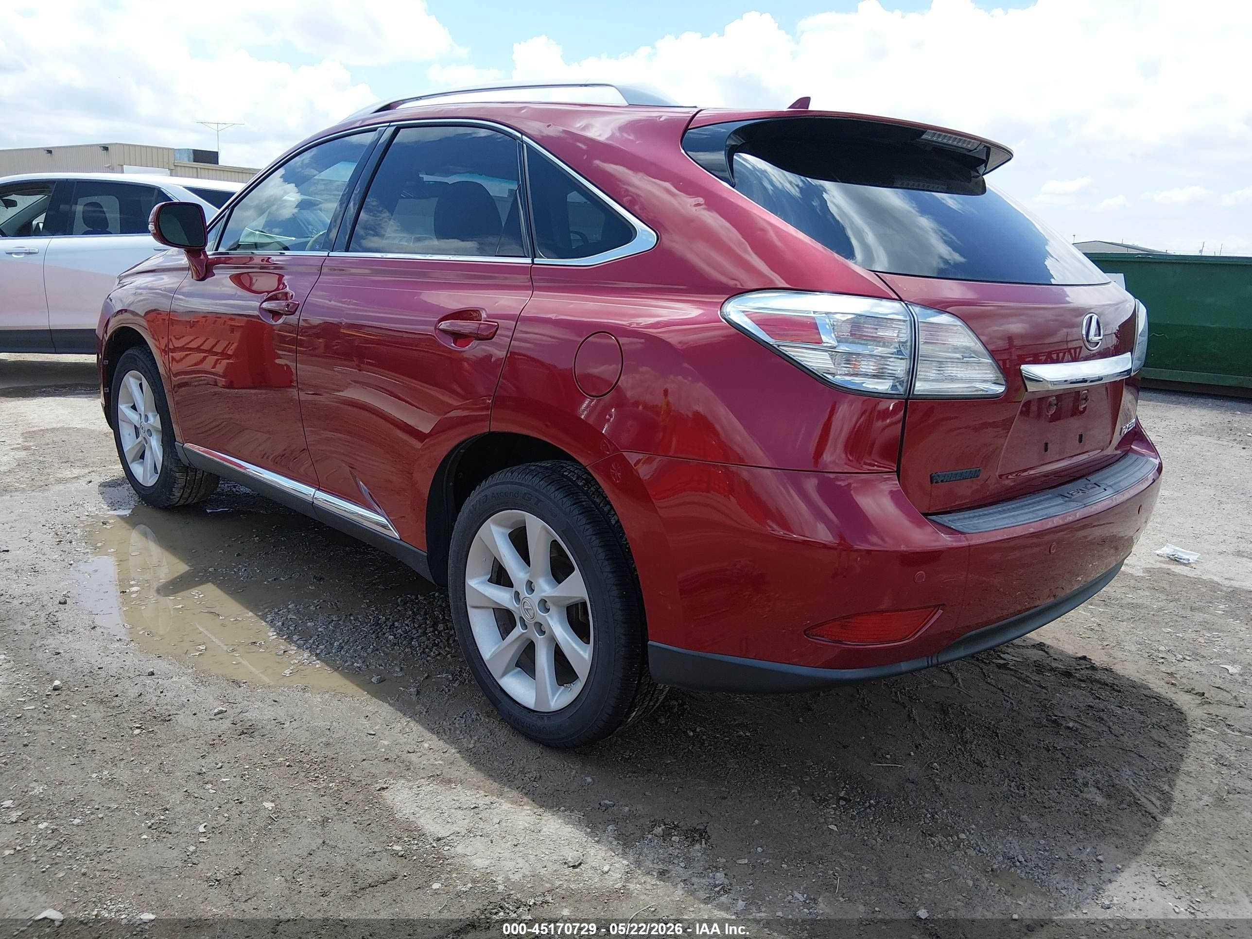 2012 Lexus Rx 350   Red vin: 2T2ZK1BA7CC073322
