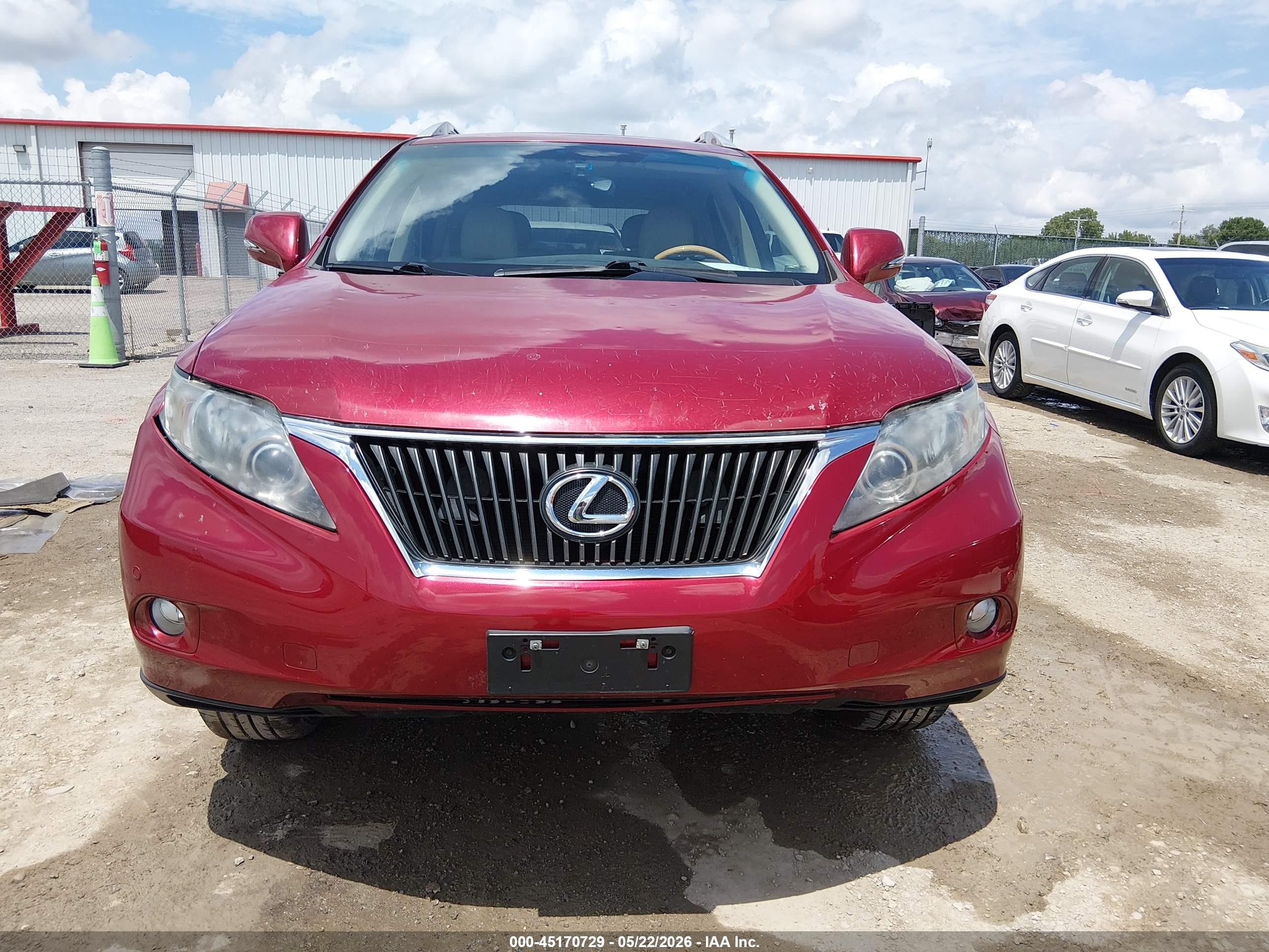 2012 Lexus Rx 350   Red vin: 2T2ZK1BA7CC073322