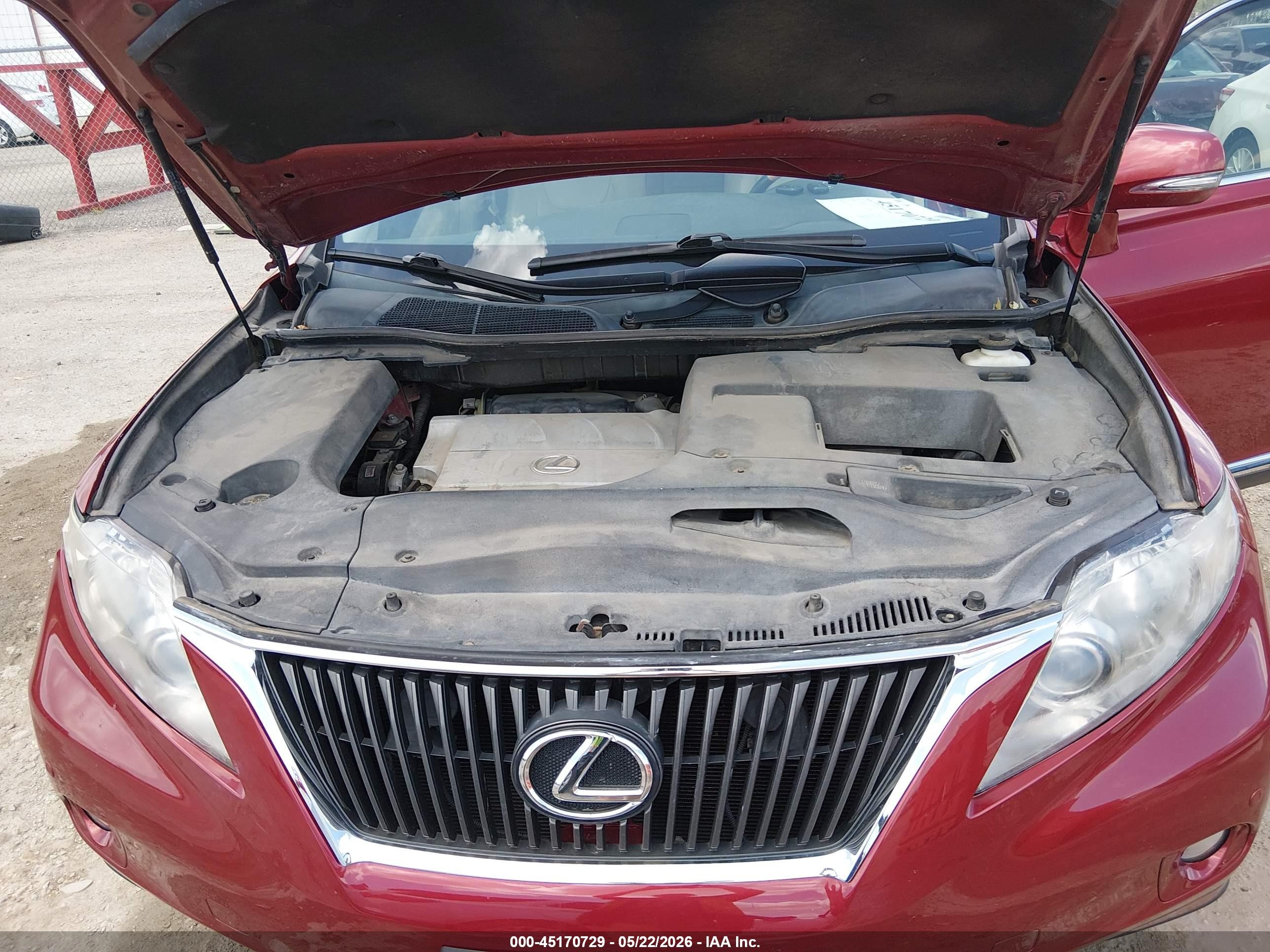 2012 Lexus Rx 350   Red vin: 2T2ZK1BA7CC073322