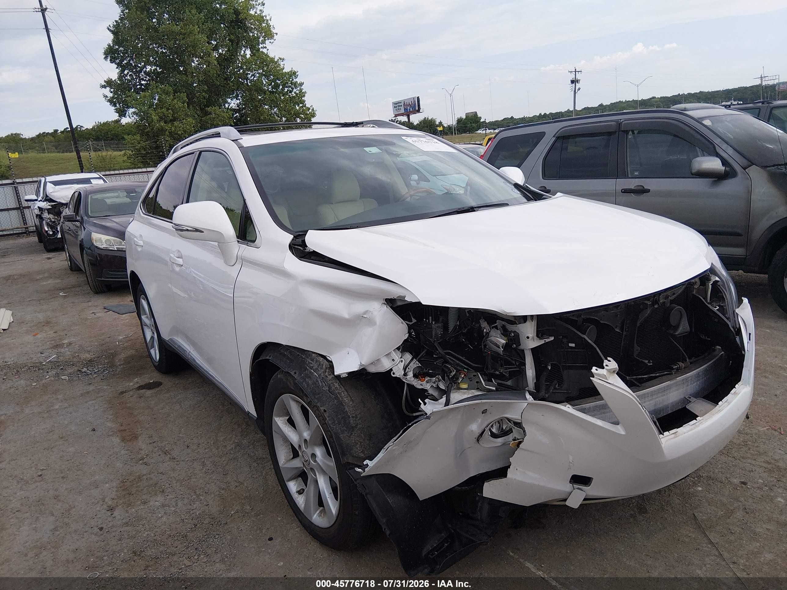 2012 Lexus Rx 350   White vin: 2T2ZK1BA7CC084661