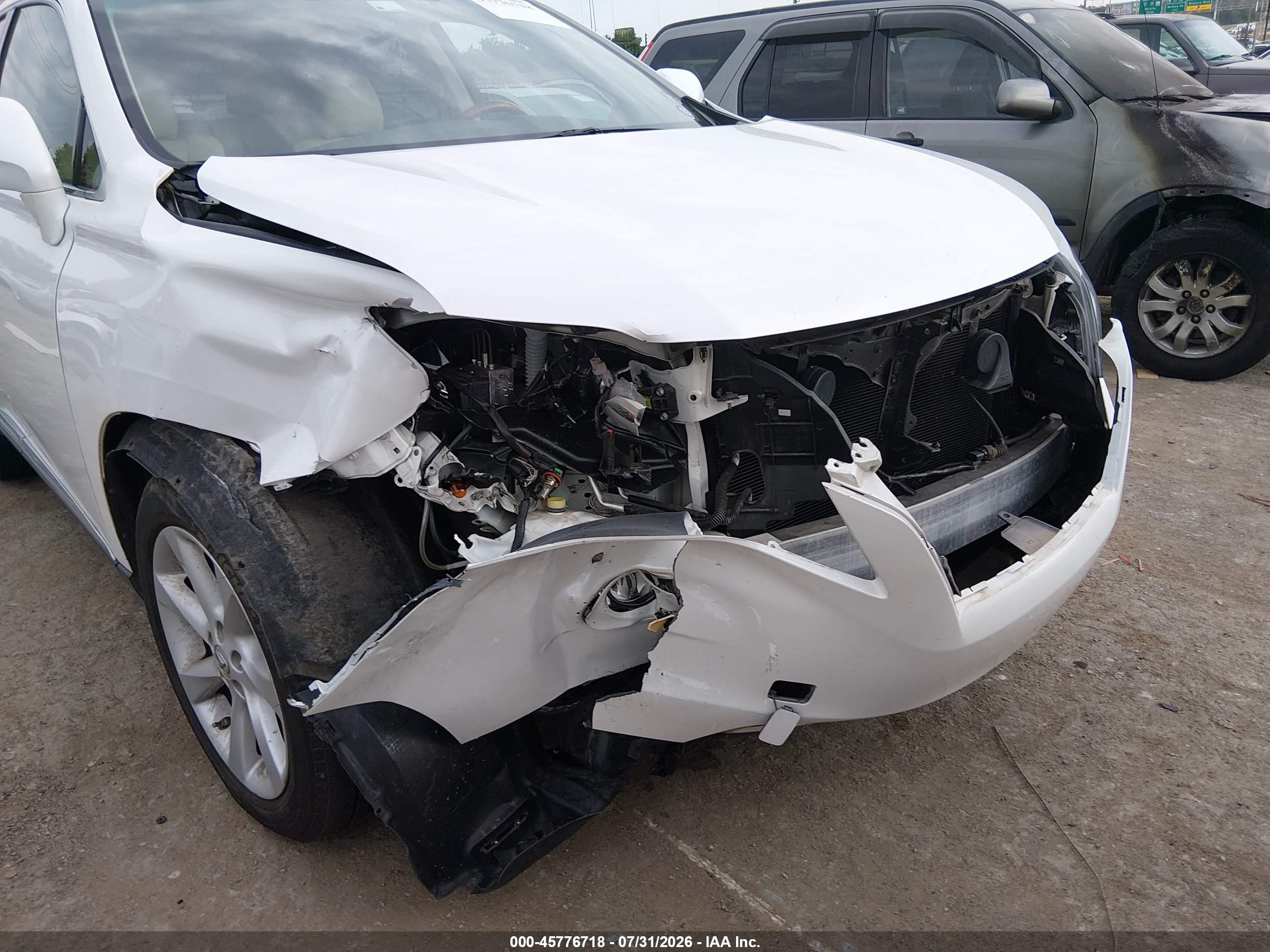 2012 Lexus Rx 350   White vin: 2T2ZK1BA7CC084661