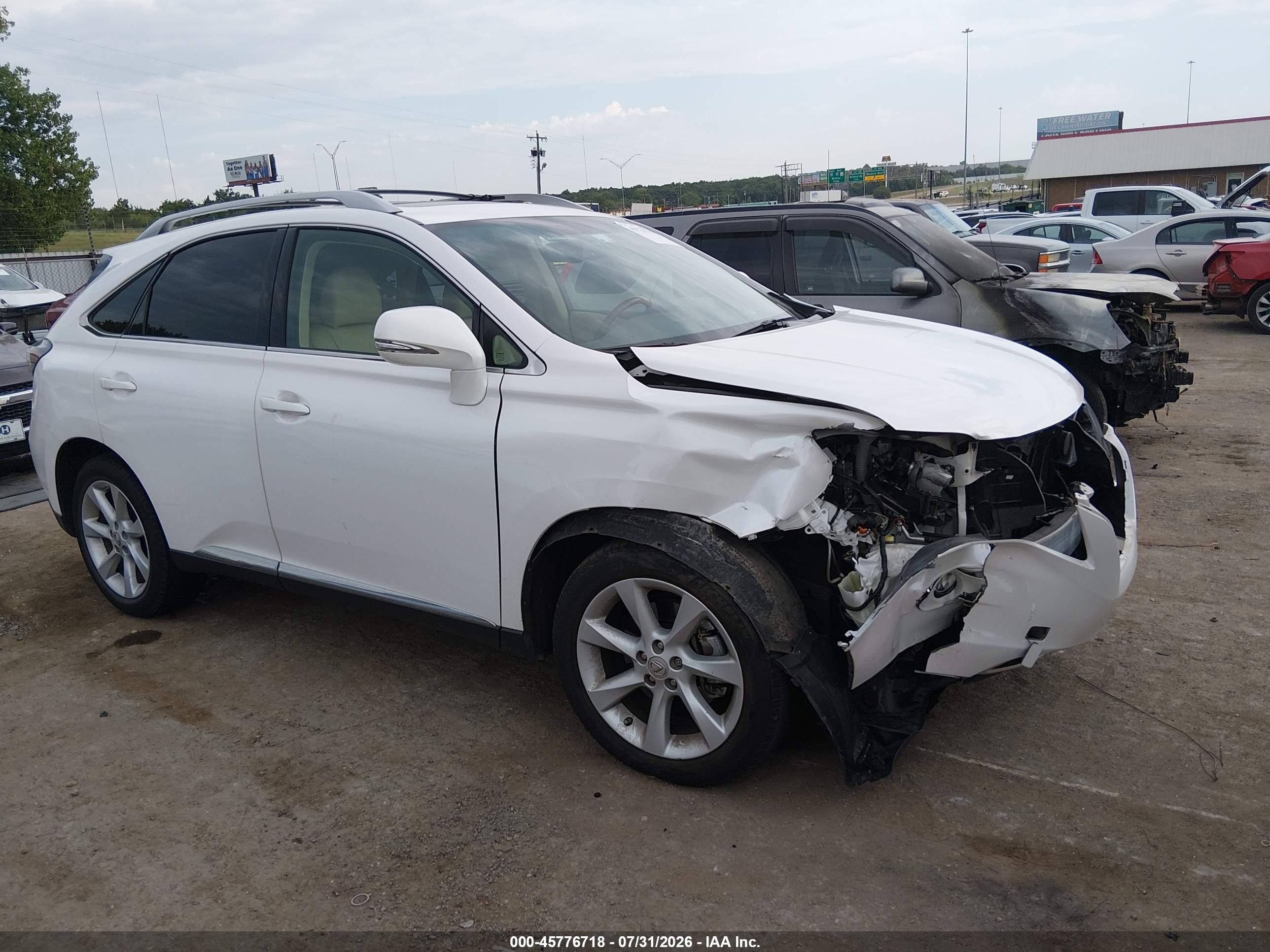 2012 Lexus Rx 350   White vin: 2T2ZK1BA7CC084661
