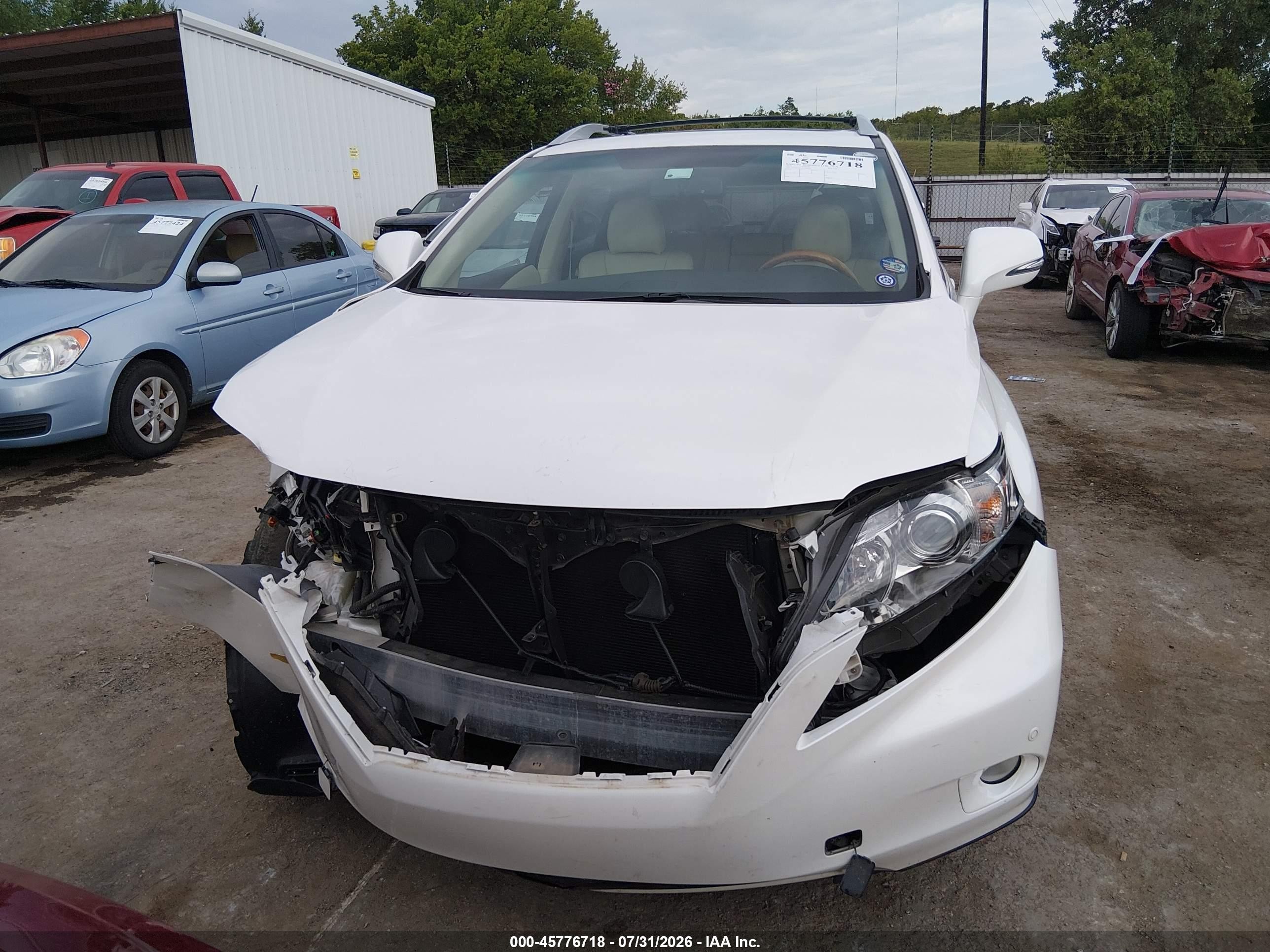 2012 Lexus Rx 350   White vin: 2T2ZK1BA7CC084661