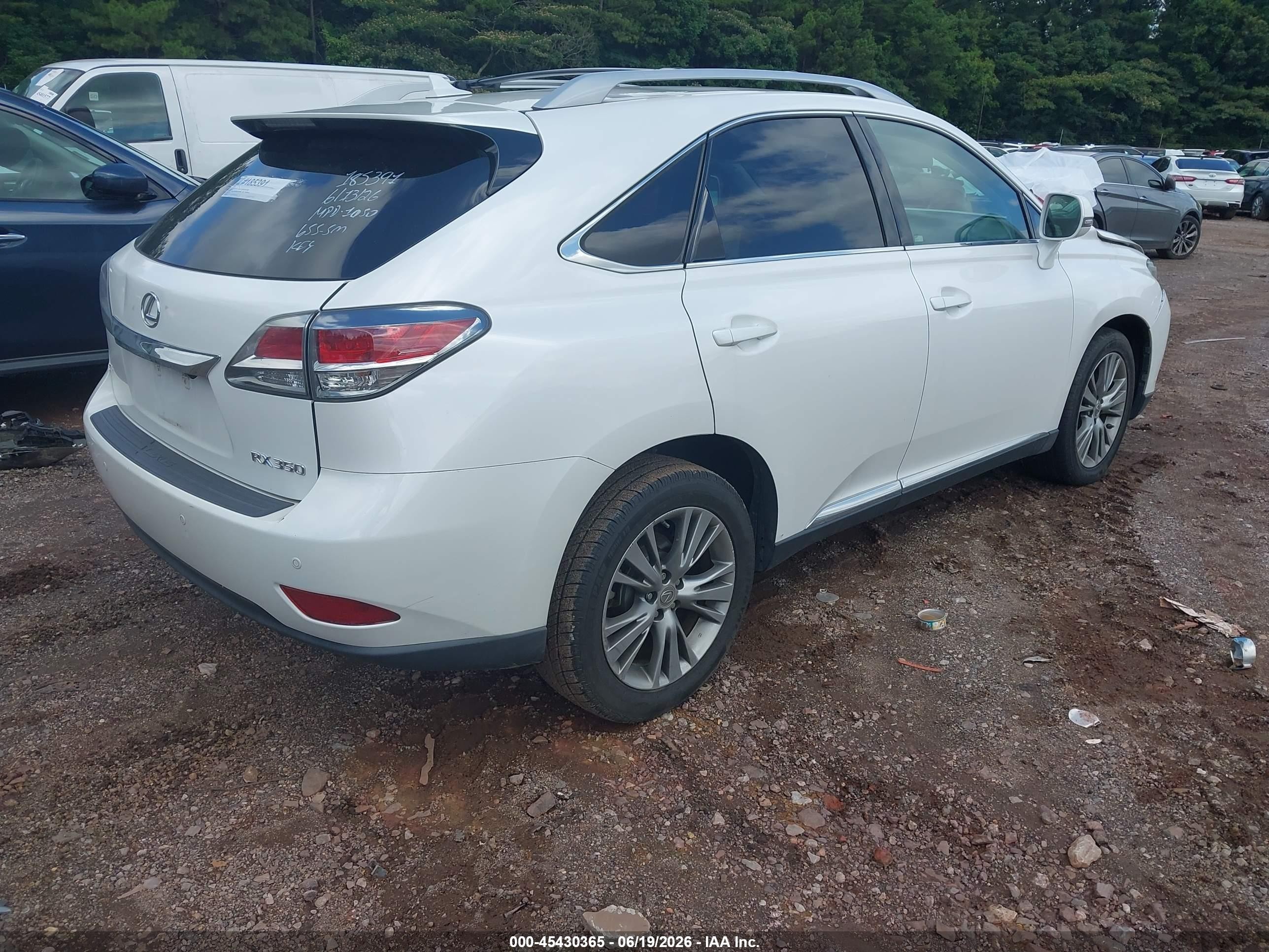 2013 Lexus Rx 350   White vin: 2T2ZK1BA7DC088890