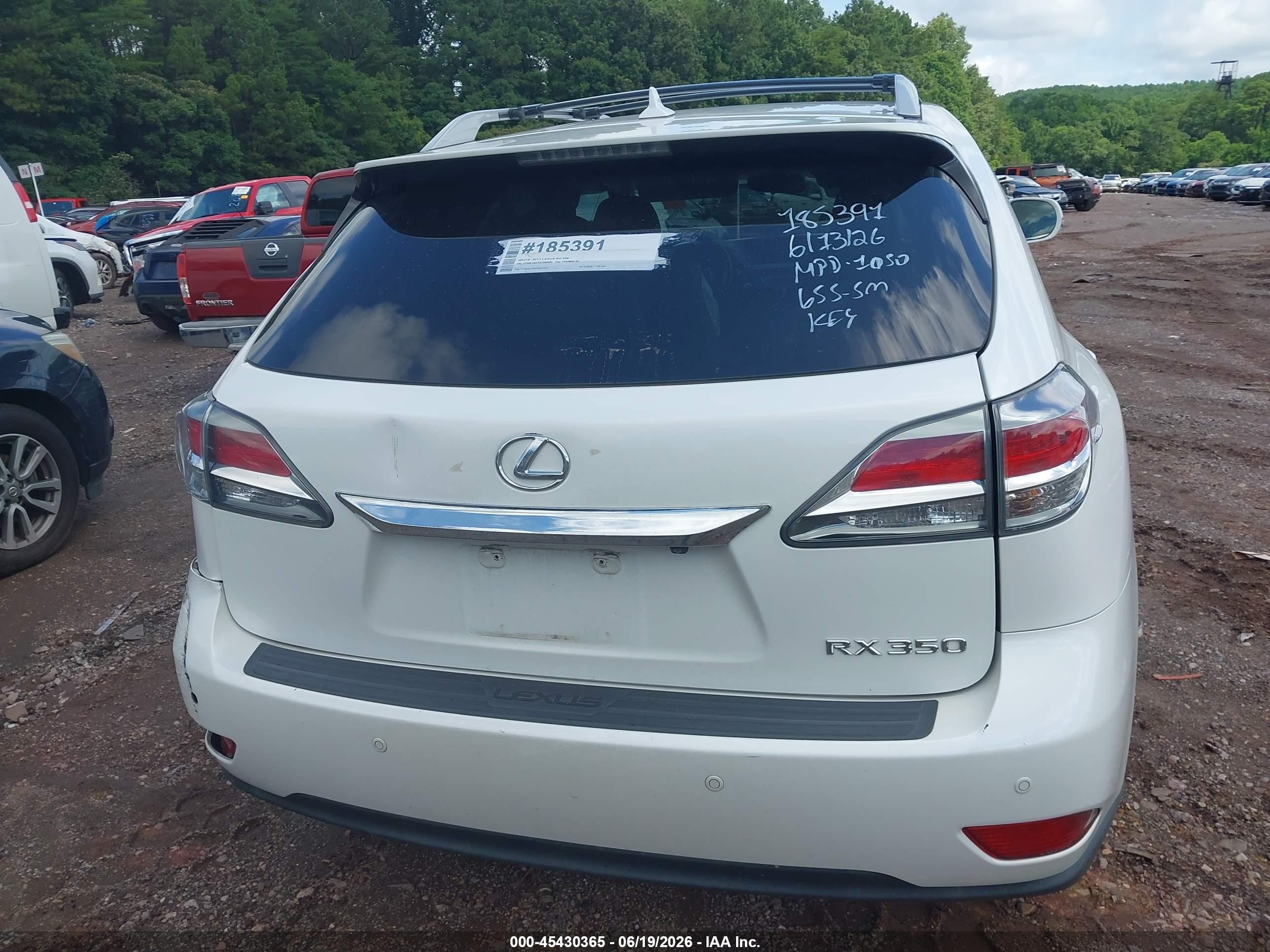 2013 Lexus Rx 350   White vin: 2T2ZK1BA7DC088890