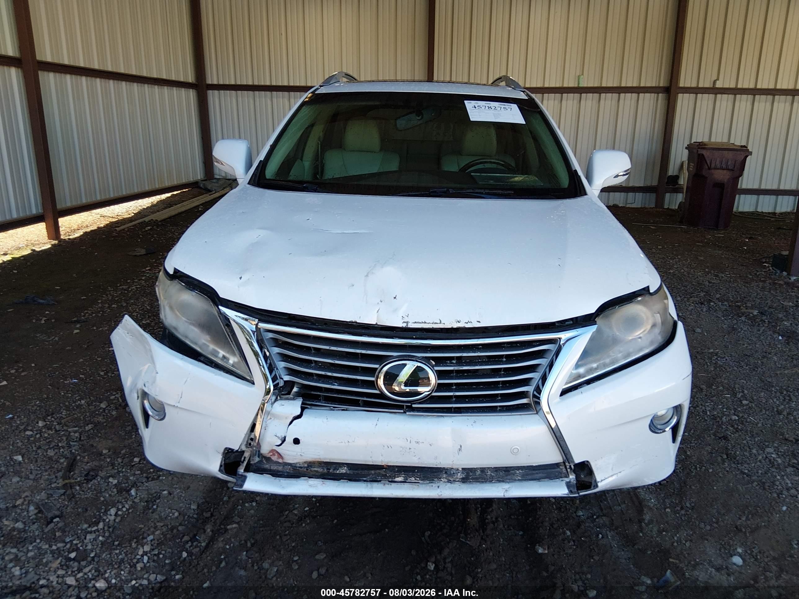 2013 Lexus Rx 350 White vin: 2T2ZK1BA7DC115795