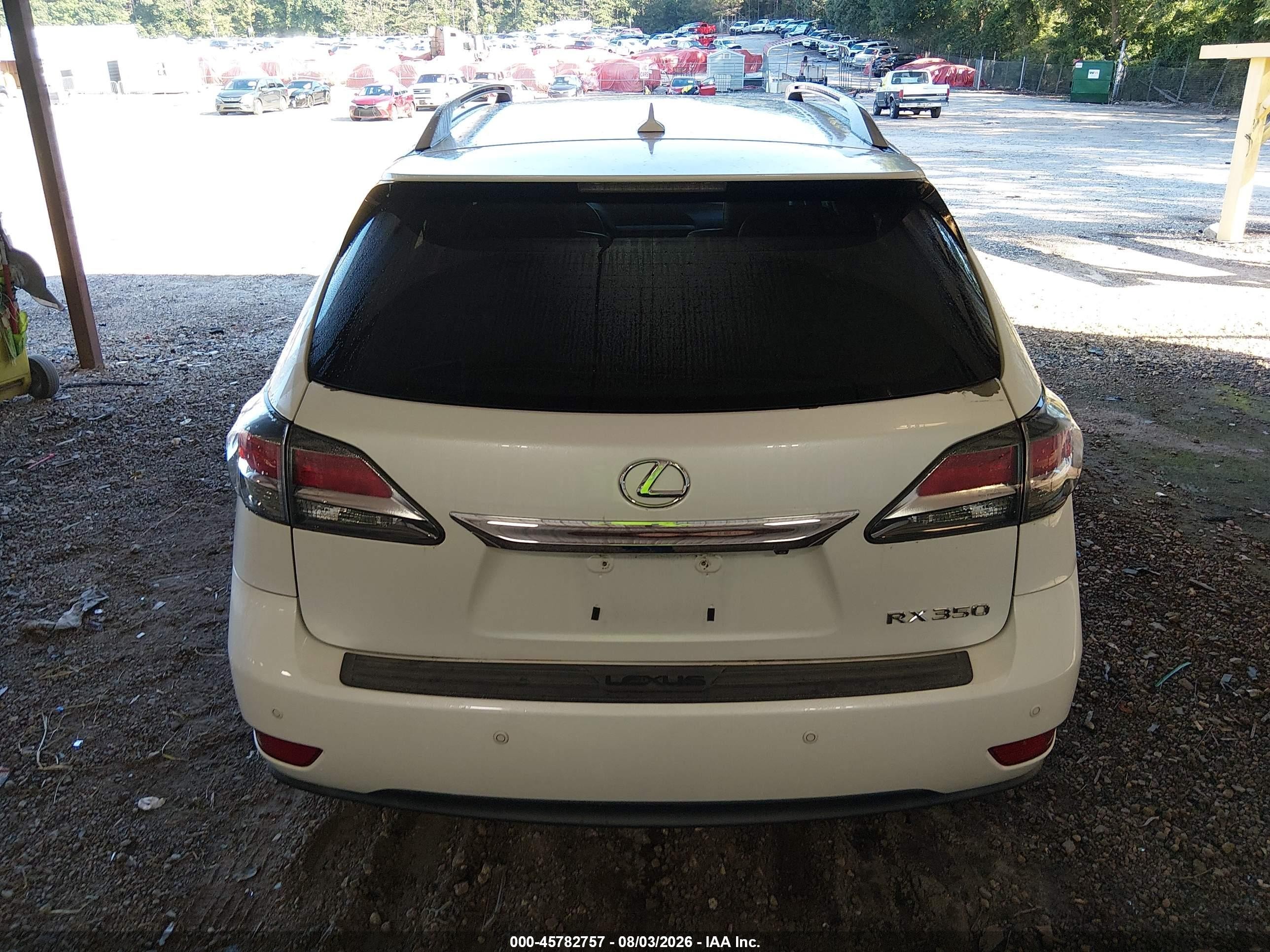 2013 Lexus Rx 350 White vin: 2T2ZK1BA7DC115795