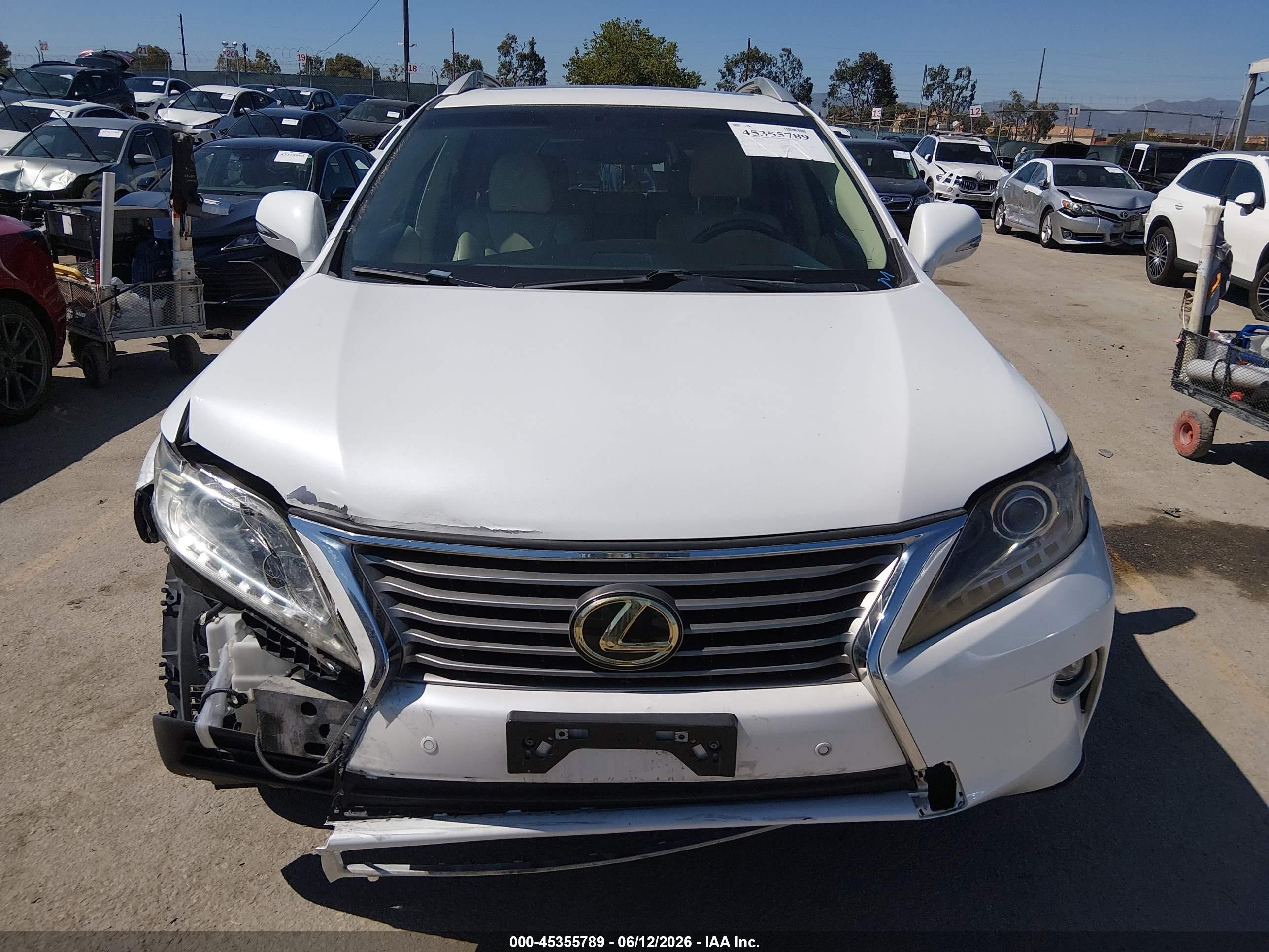 2015 Lexus Rx 350 White vin: 2T2ZK1BA7FC164420