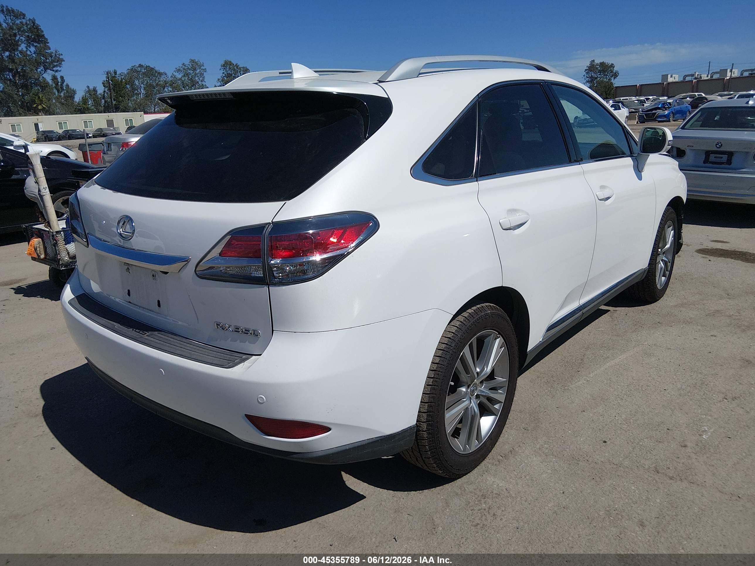 2015 Lexus Rx 350 White vin: 2T2ZK1BA7FC164420