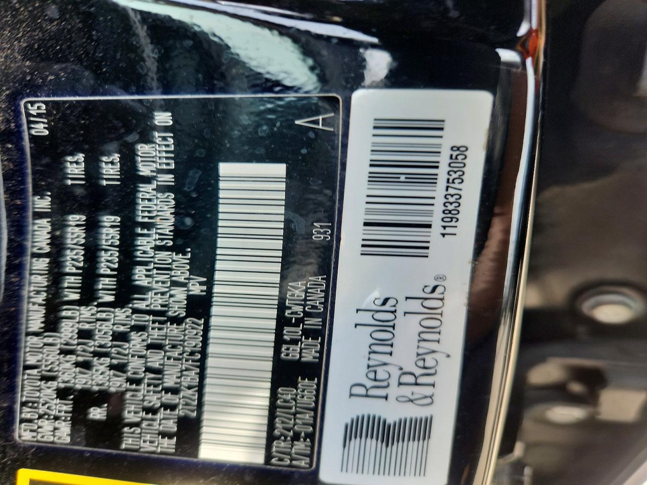 2015 Lexus Rx 350 Black vin: 2T2ZK1BA7FC190922