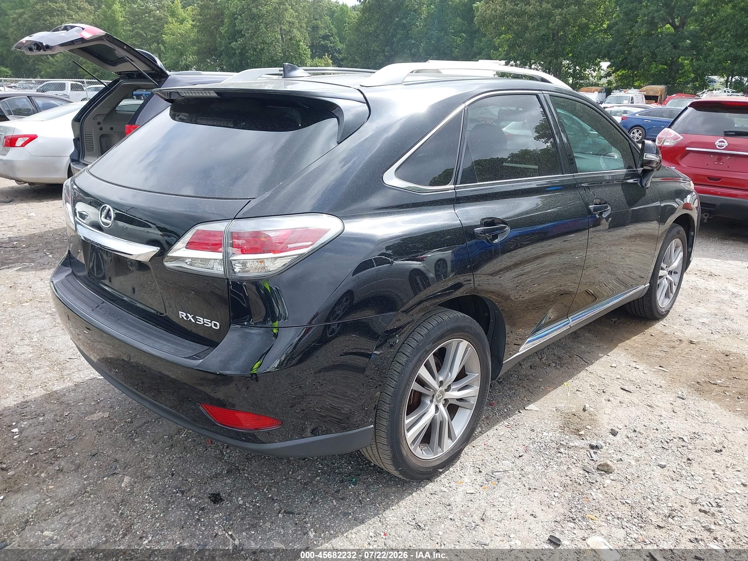 2015 Lexus Rx 350 Черный vin: 2T2ZK1BA7FC197319