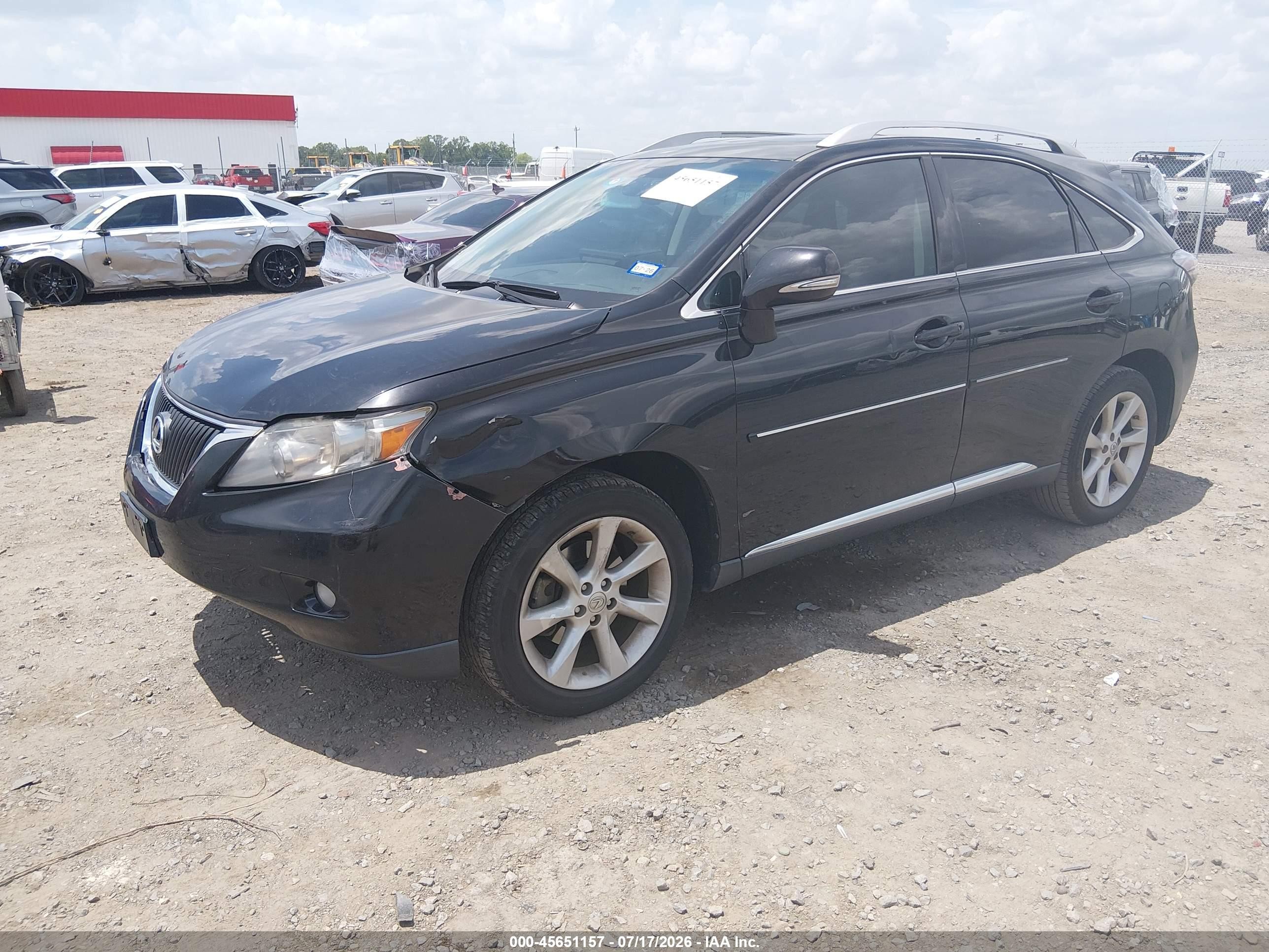 2010 Lexus Rx 350   Black vin: 2T2ZK1BA8AC003907