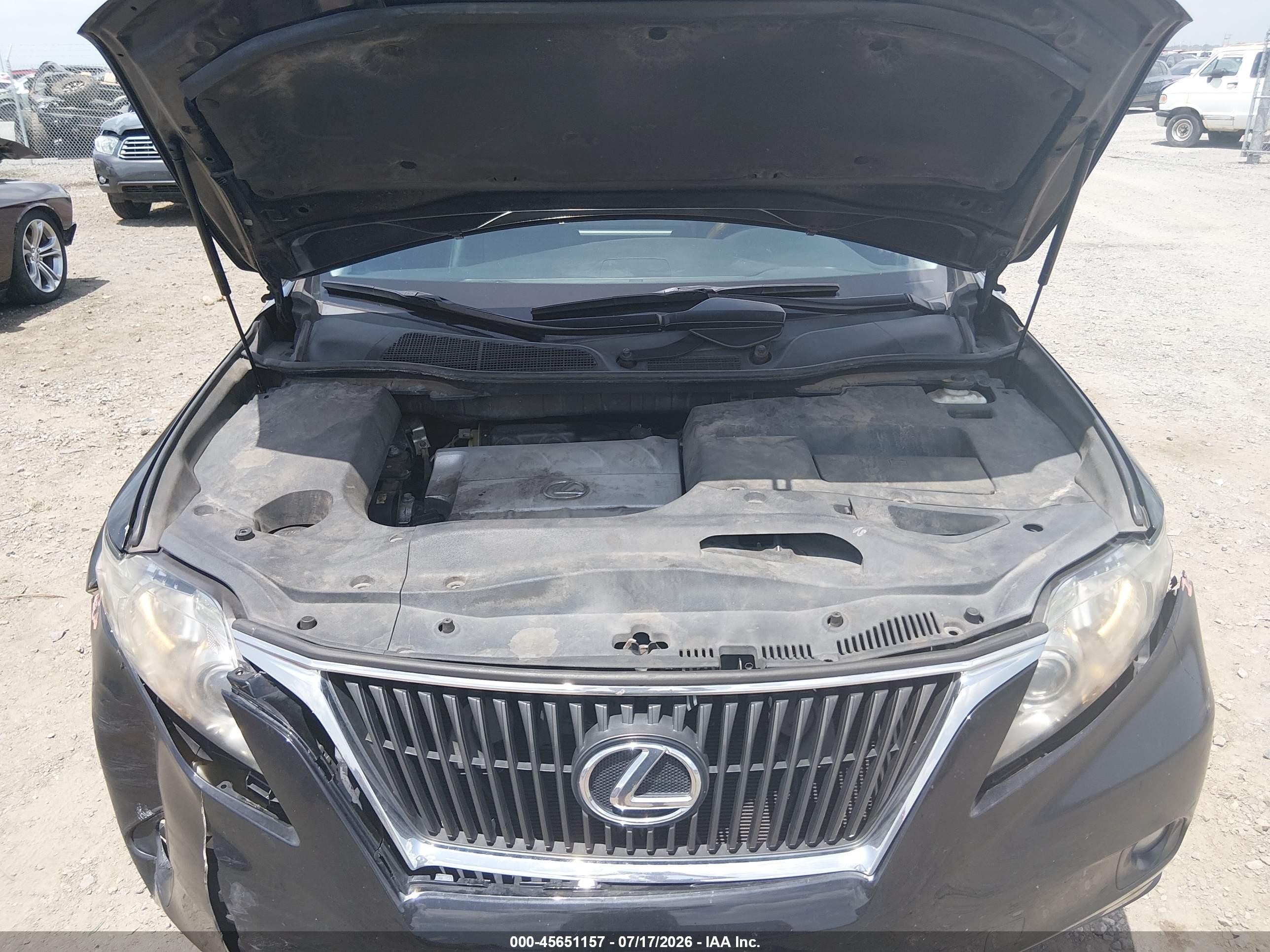 2010 Lexus Rx 350   Black vin: 2T2ZK1BA8AC003907