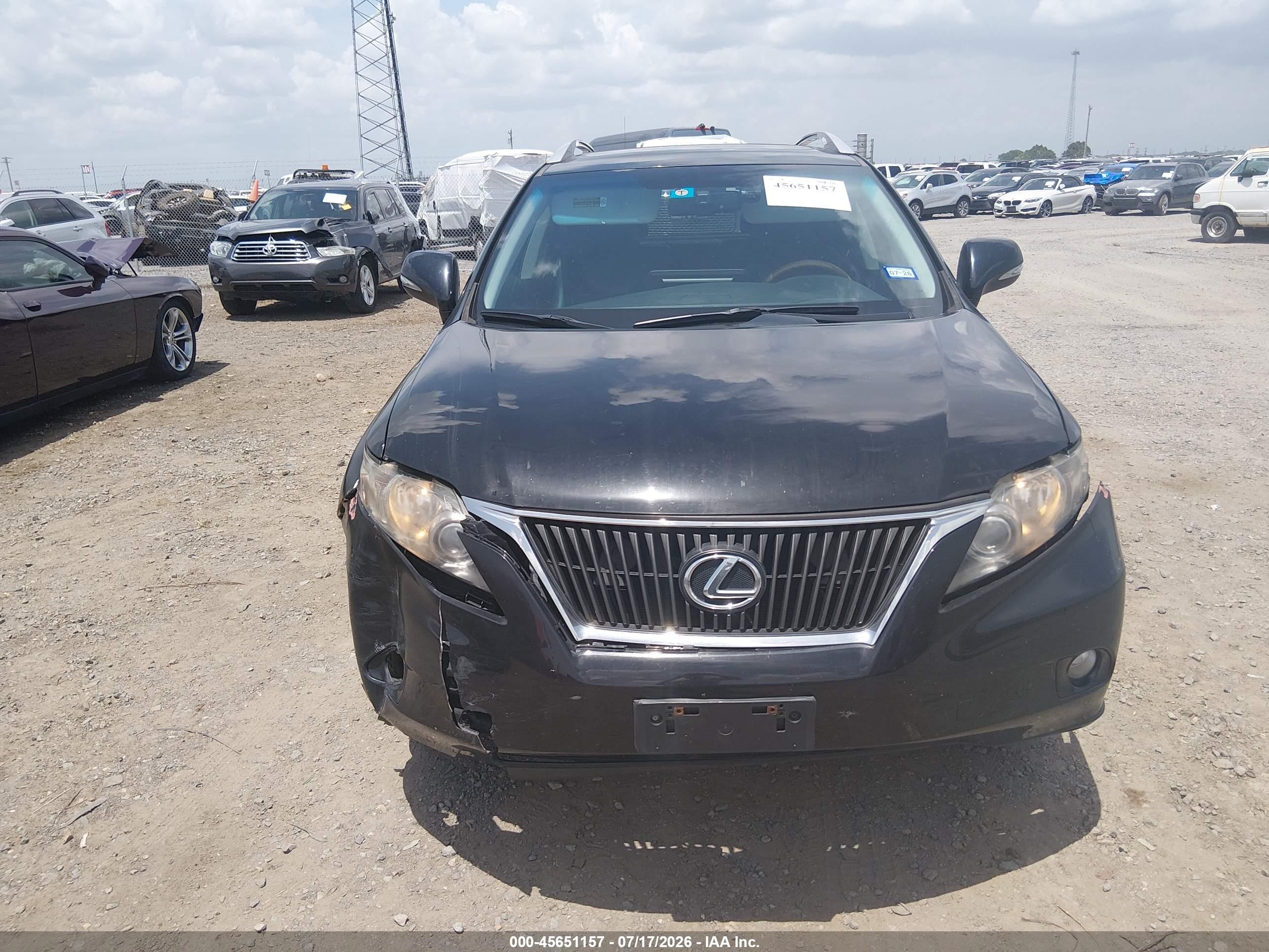 2010 Lexus Rx 350   Black vin: 2T2ZK1BA8AC003907