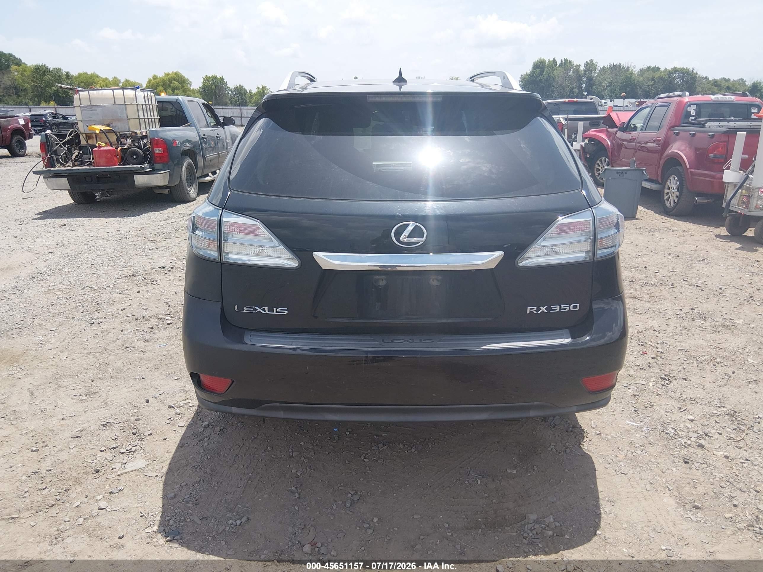2010 Lexus Rx 350   Black vin: 2T2ZK1BA8AC003907