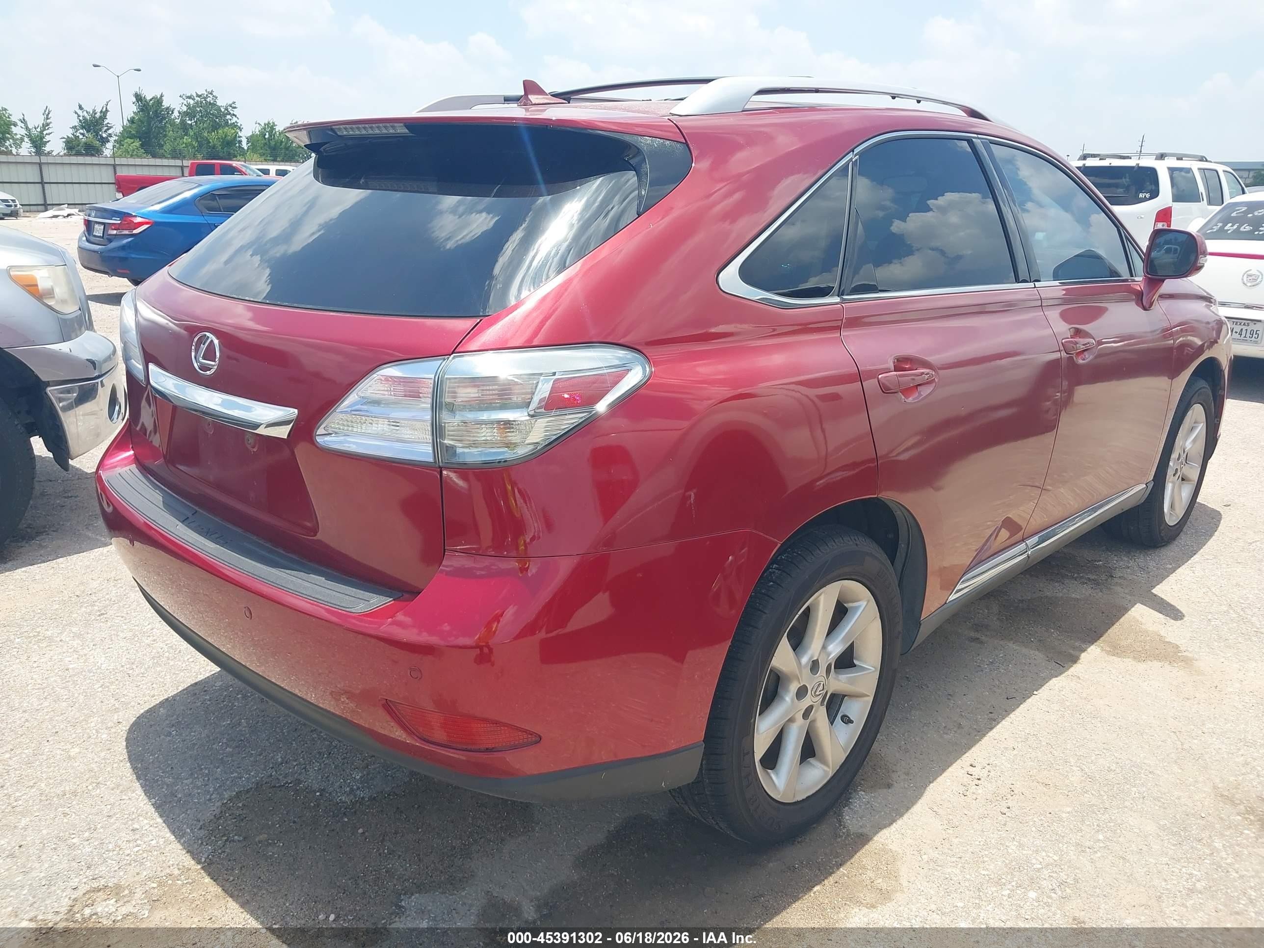 2010 Lexus Rx 350   Red vin: 2T2ZK1BA8AC007536