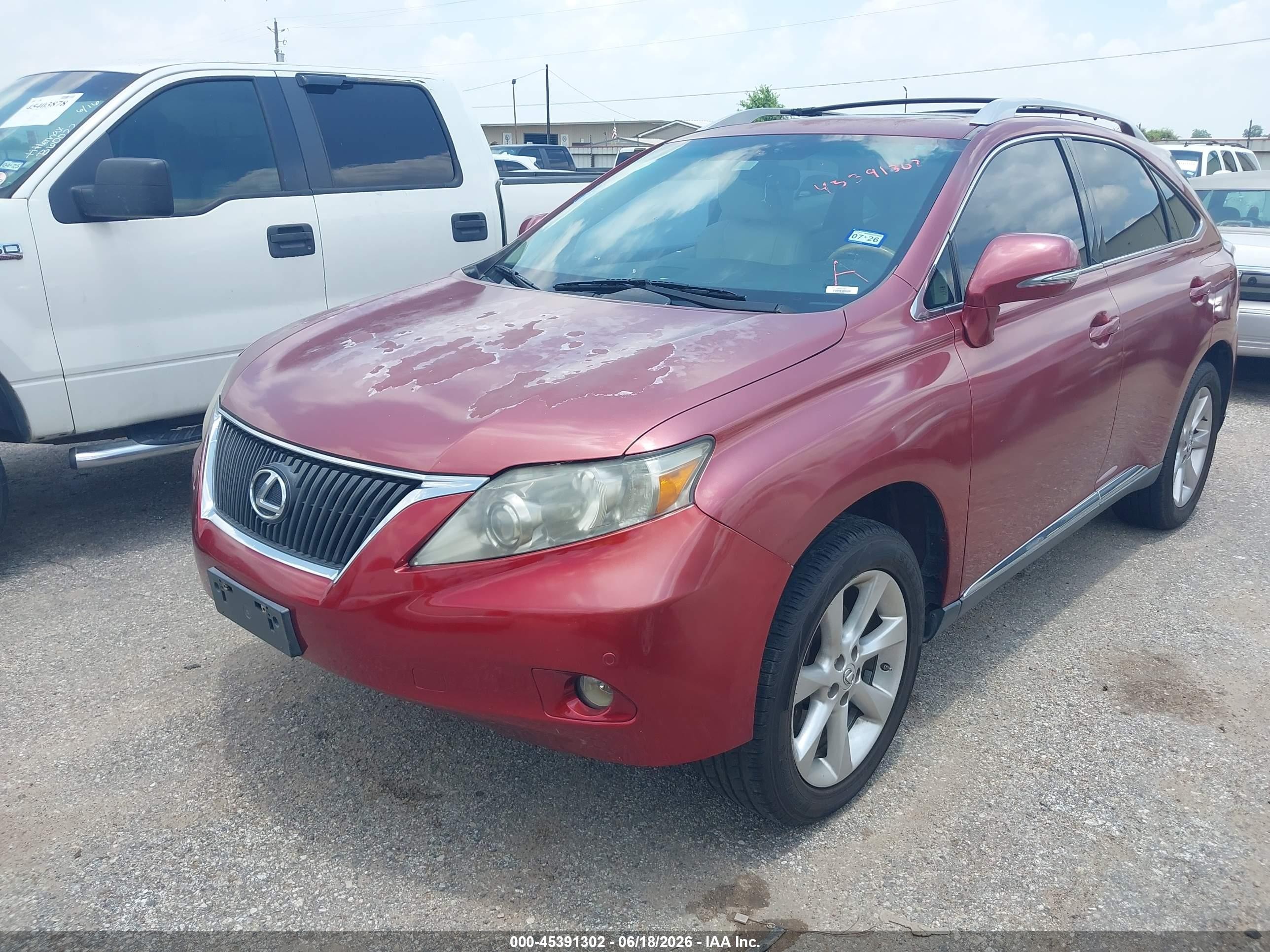 2010 Lexus Rx 350   Red vin: 2T2ZK1BA8AC007536