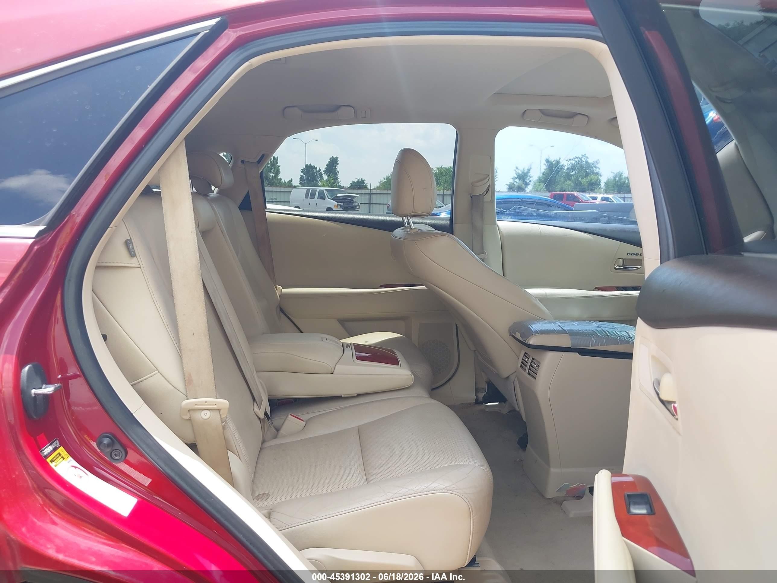 2010 Lexus Rx 350   Red vin: 2T2ZK1BA8AC007536