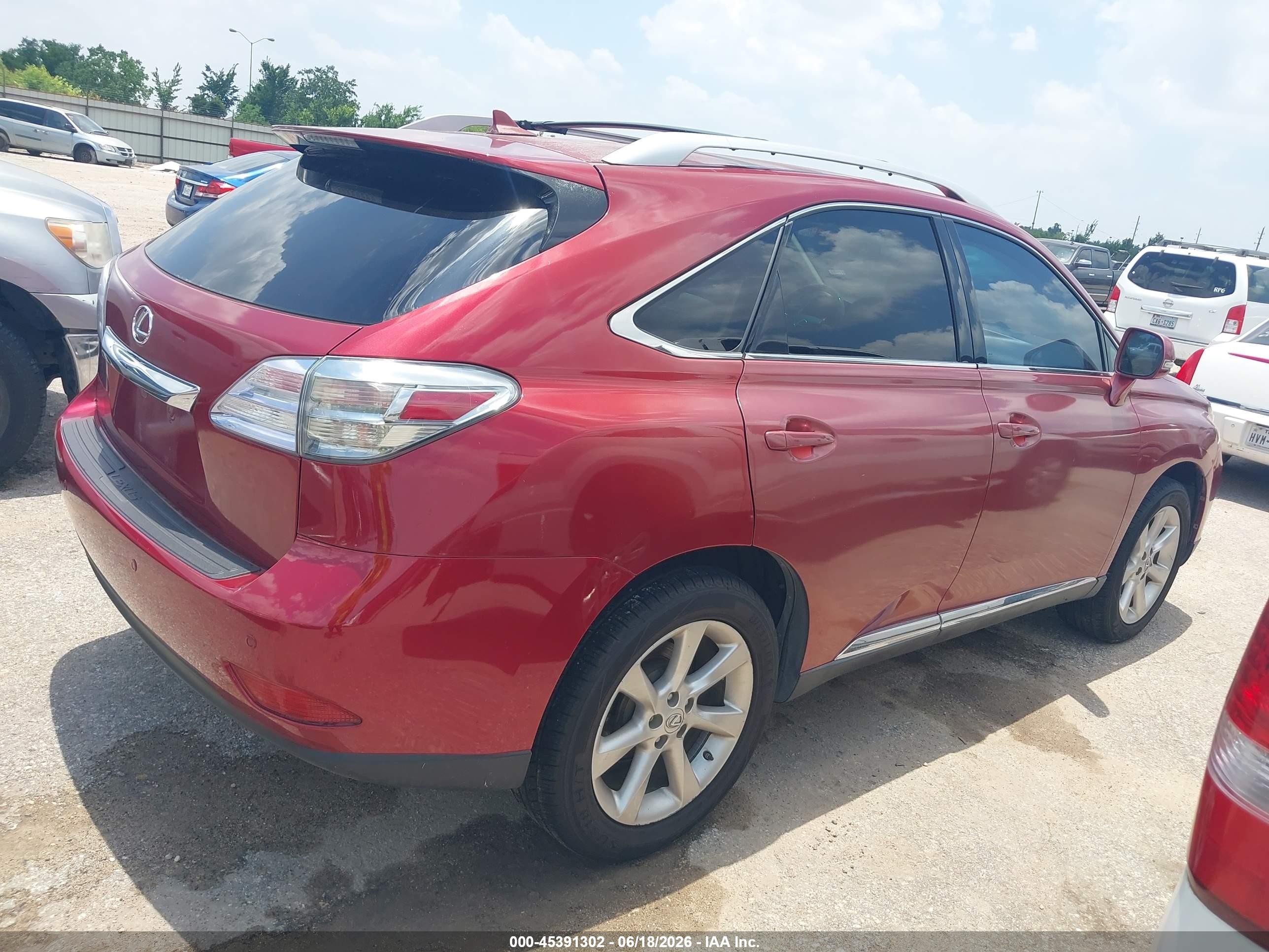 2010 Lexus Rx 350   Red vin: 2T2ZK1BA8AC007536