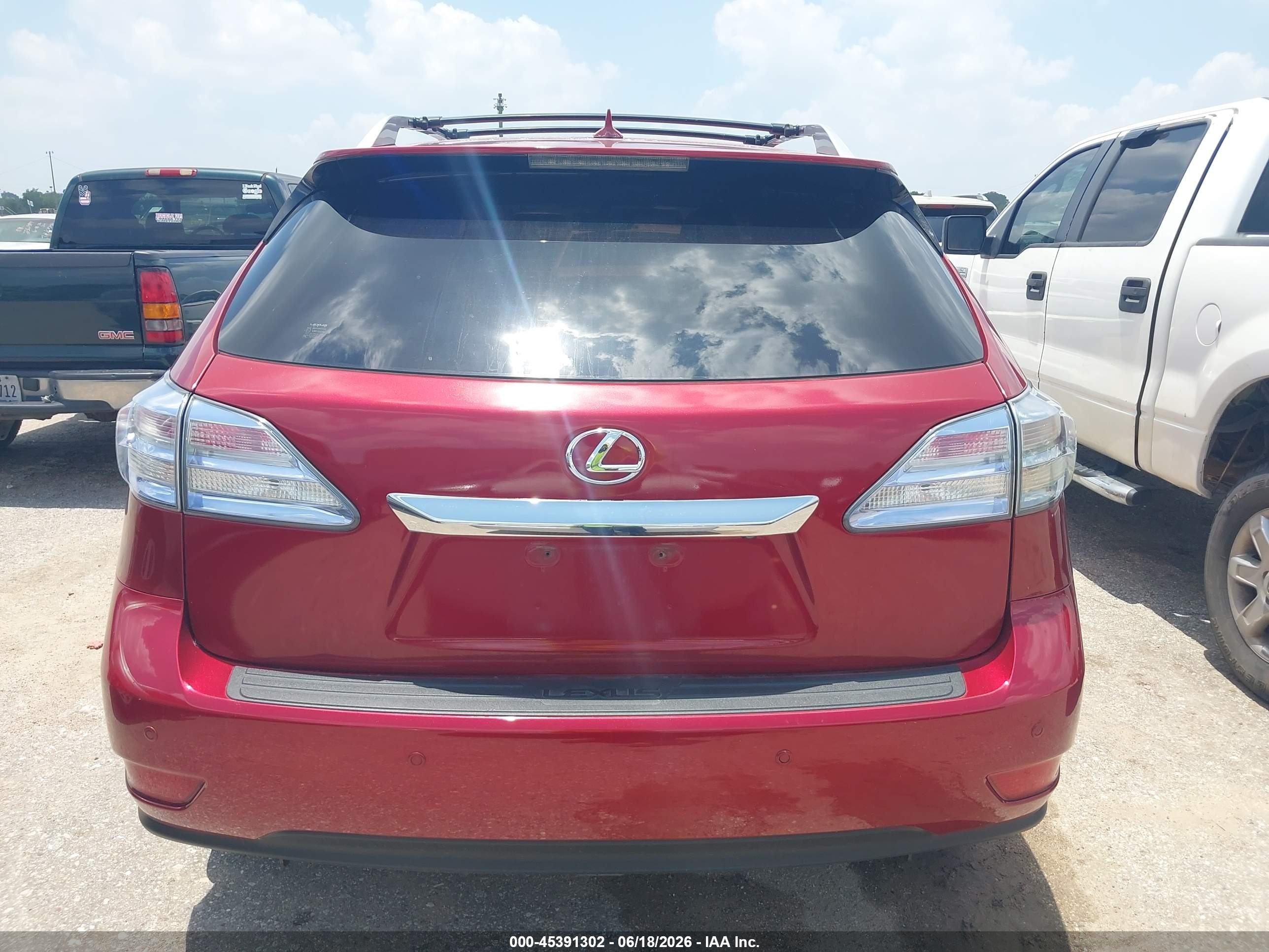 2010 Lexus Rx 350   Red vin: 2T2ZK1BA8AC007536